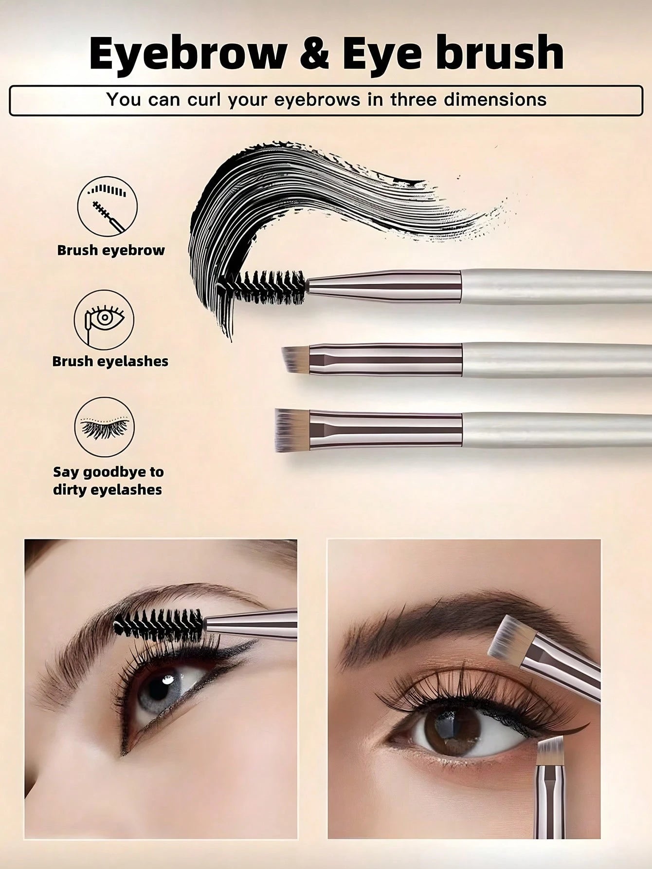 Shein 14Pcs Makeup Brush Set Grey