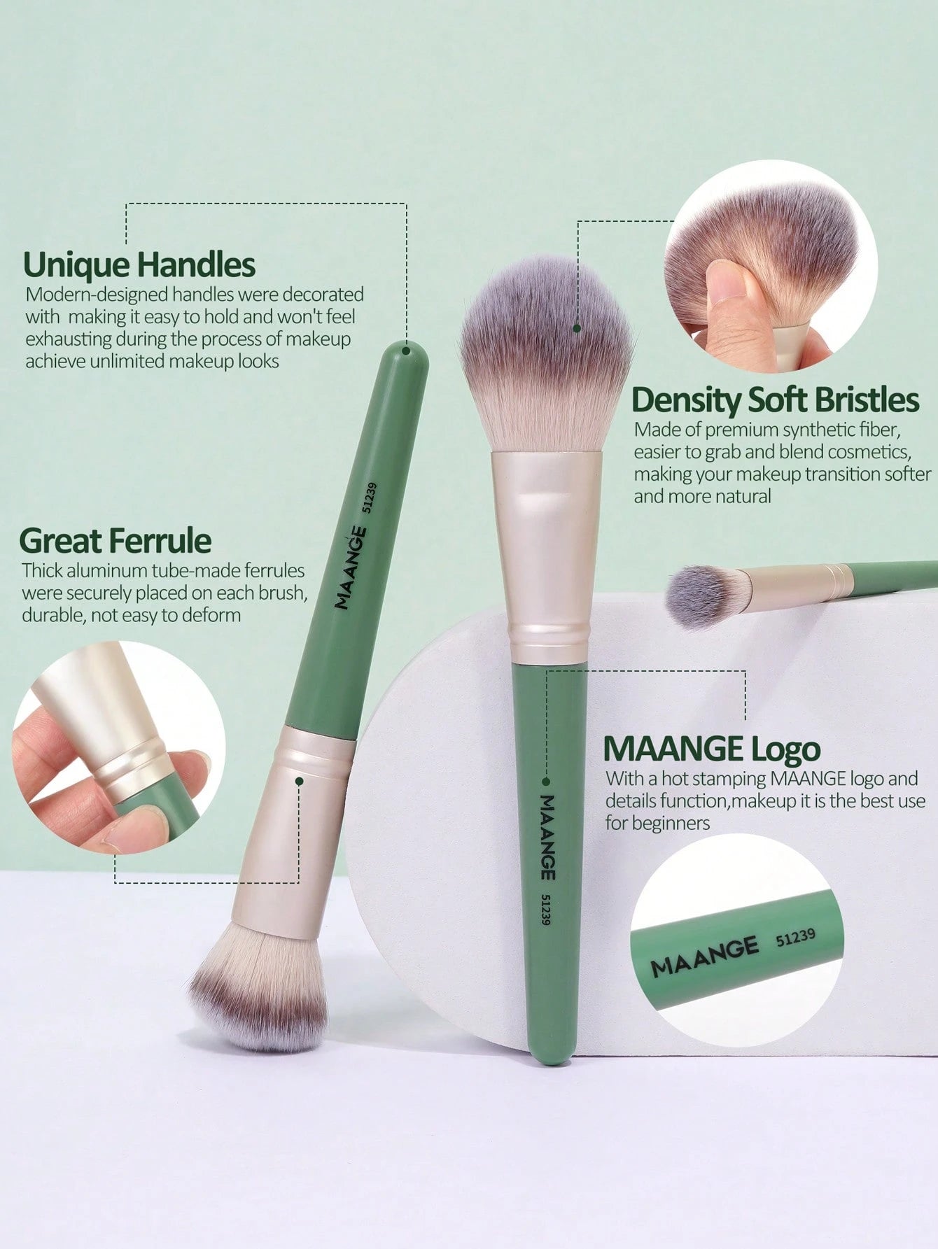 MAANGE Professional Makeup Brush Set 18 pcs