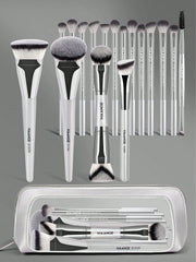 Maange Pro Makeup Brush Silver 17Pcs