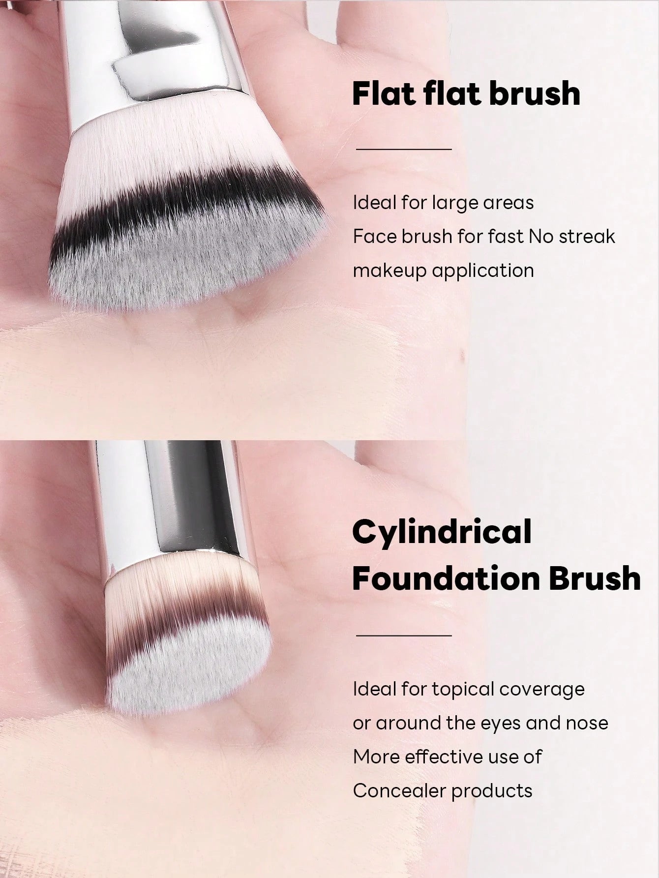 Maange Pro Makeup Brush Silver 18Pcs