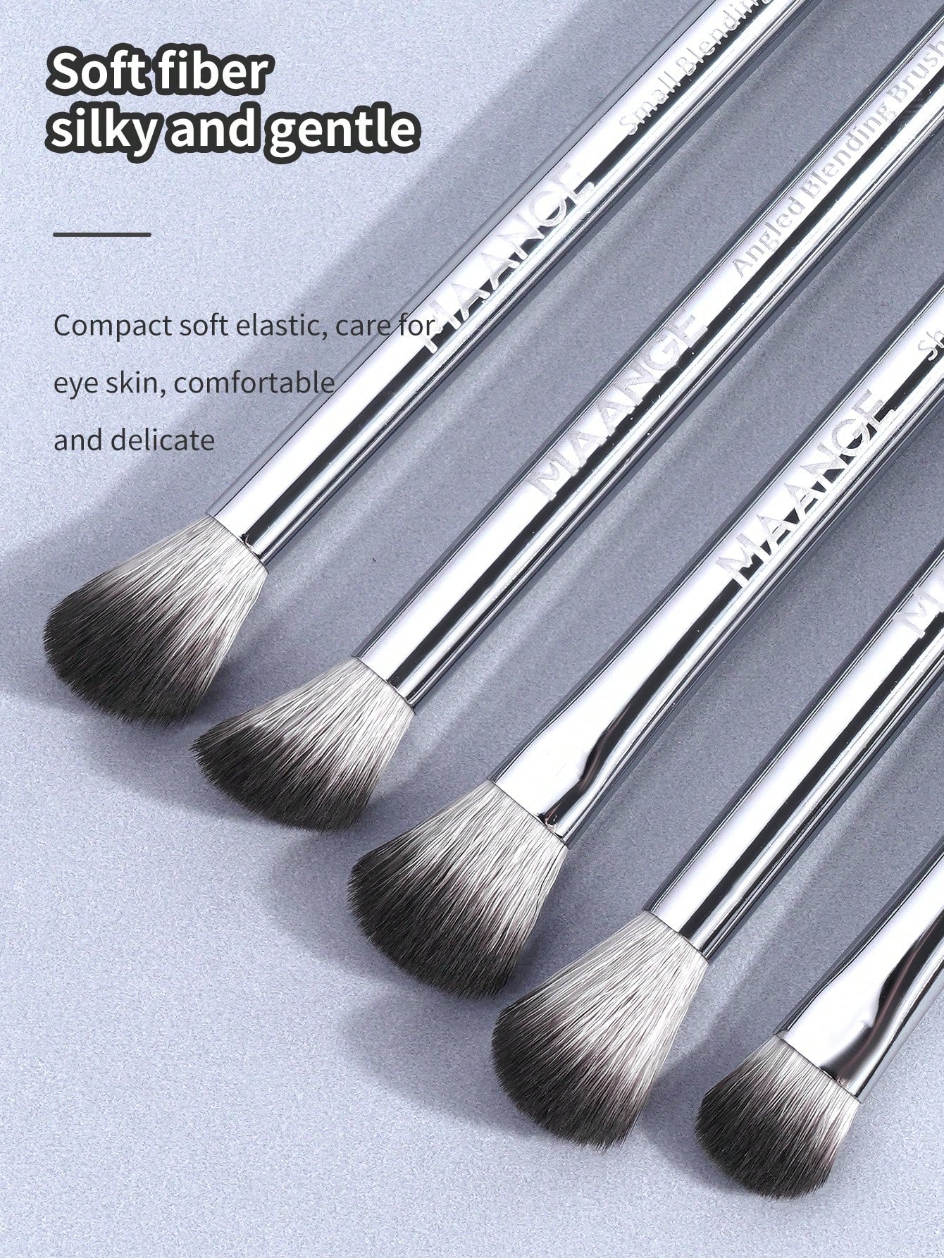 Maange Pro Makeup Brush Silver 18Pcs