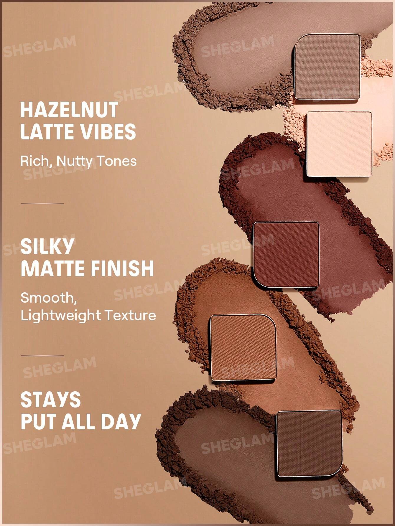sheglam hazelnut late please 8 pan palette
