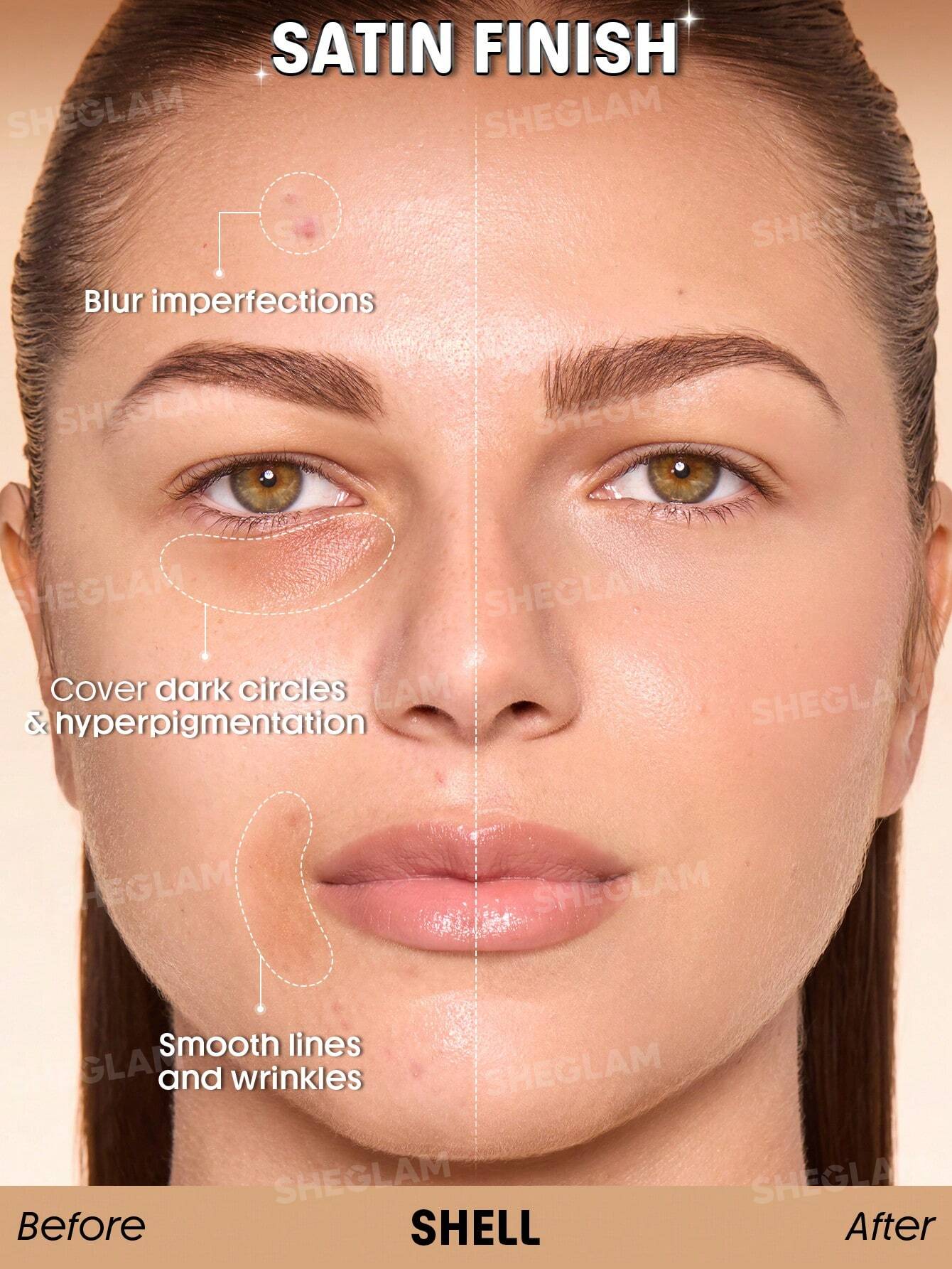 sheglam skin sync satin foundation 30g