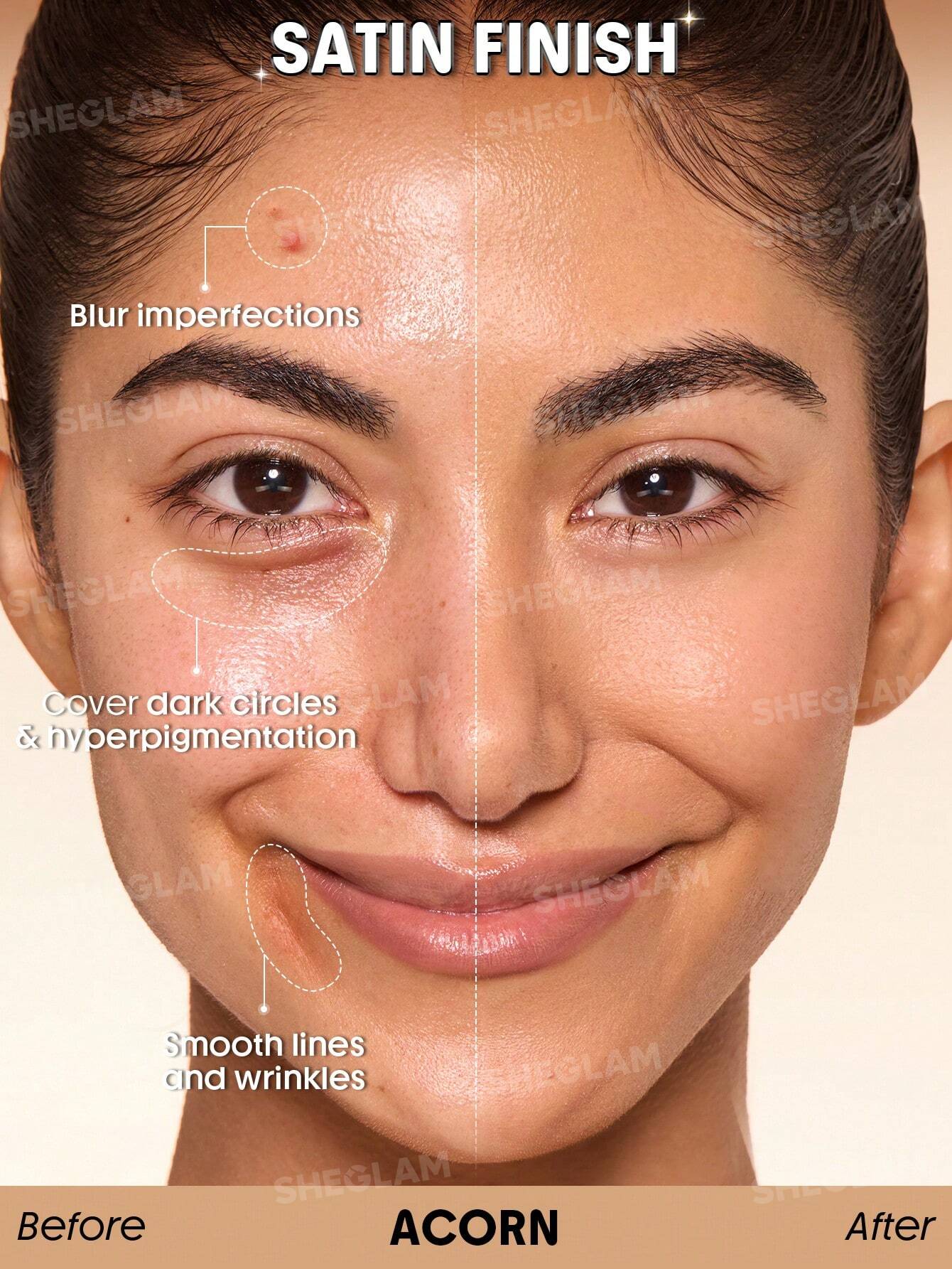 sheglam skin sync satin foundation 30g