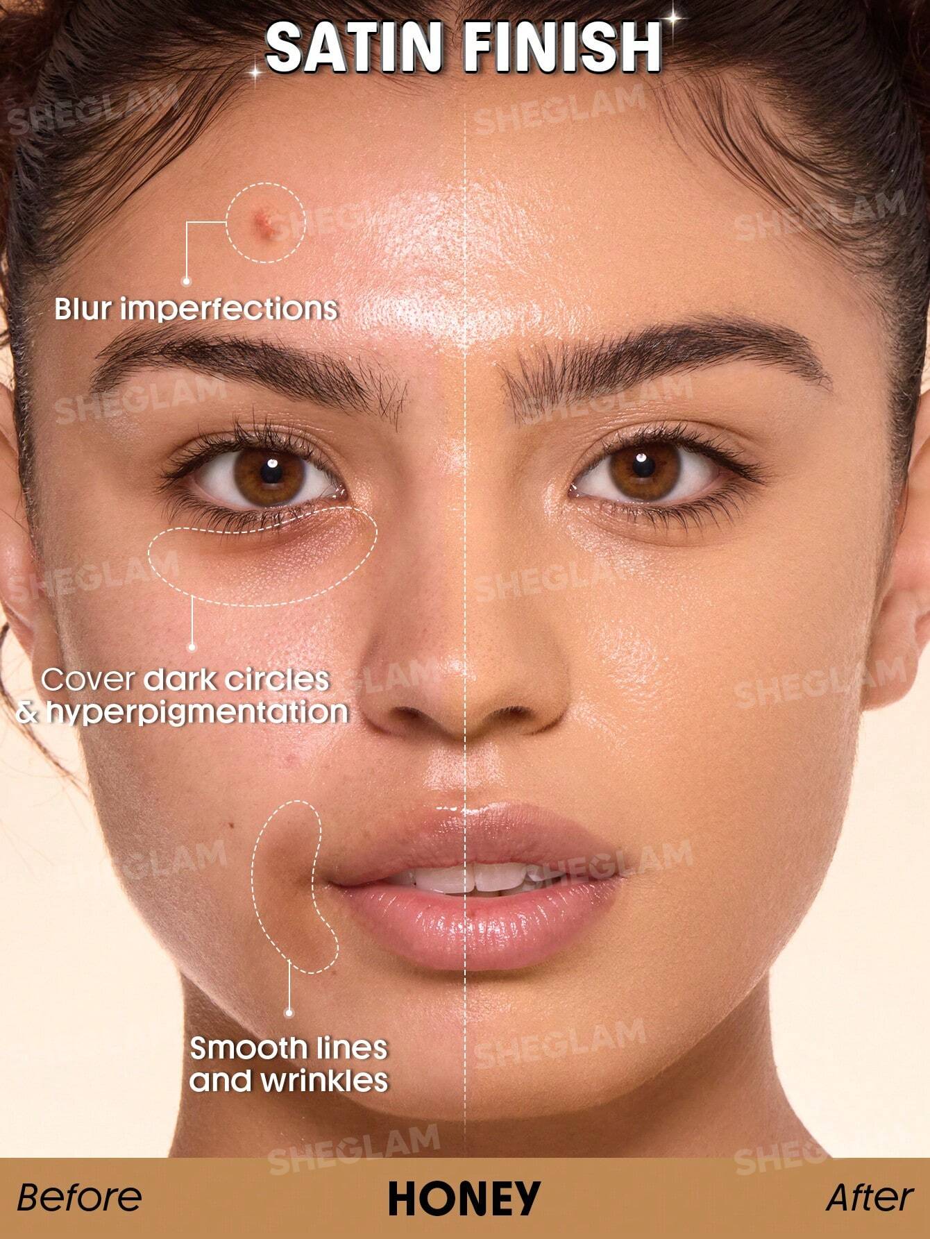 sheglam skin sync satin foundation 30g