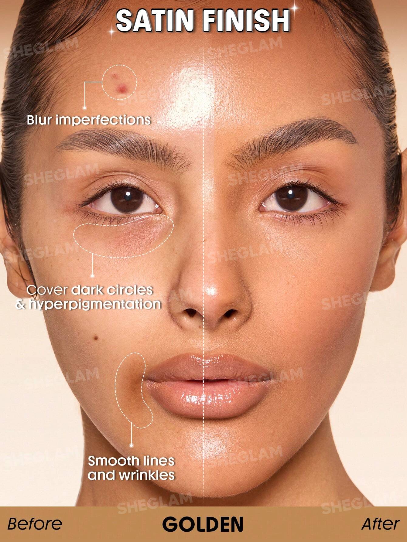 sheglam skin sync satin foundation 30g