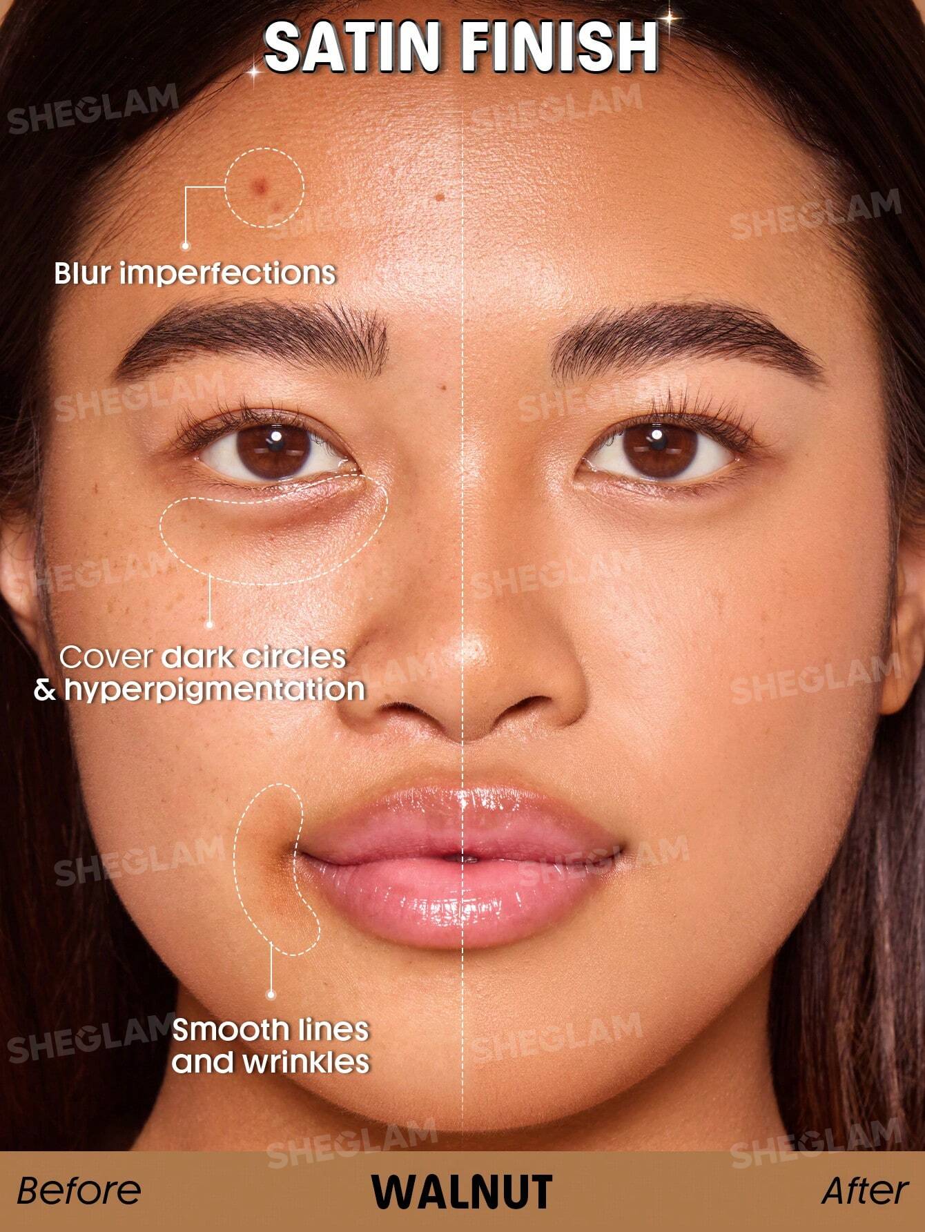 sheglam skin sync satin foundation 30g