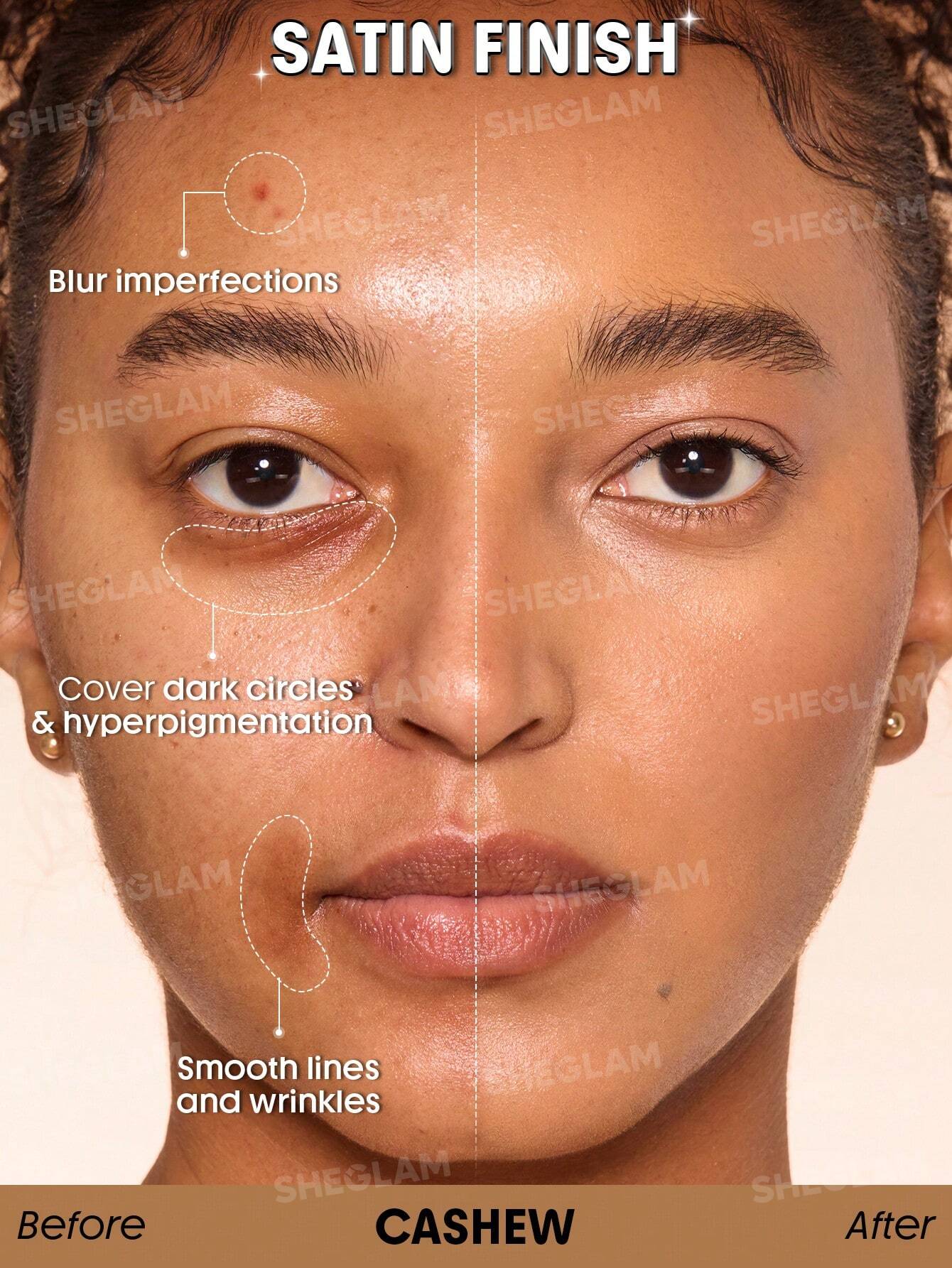 sheglam skin sync satin foundation 30g