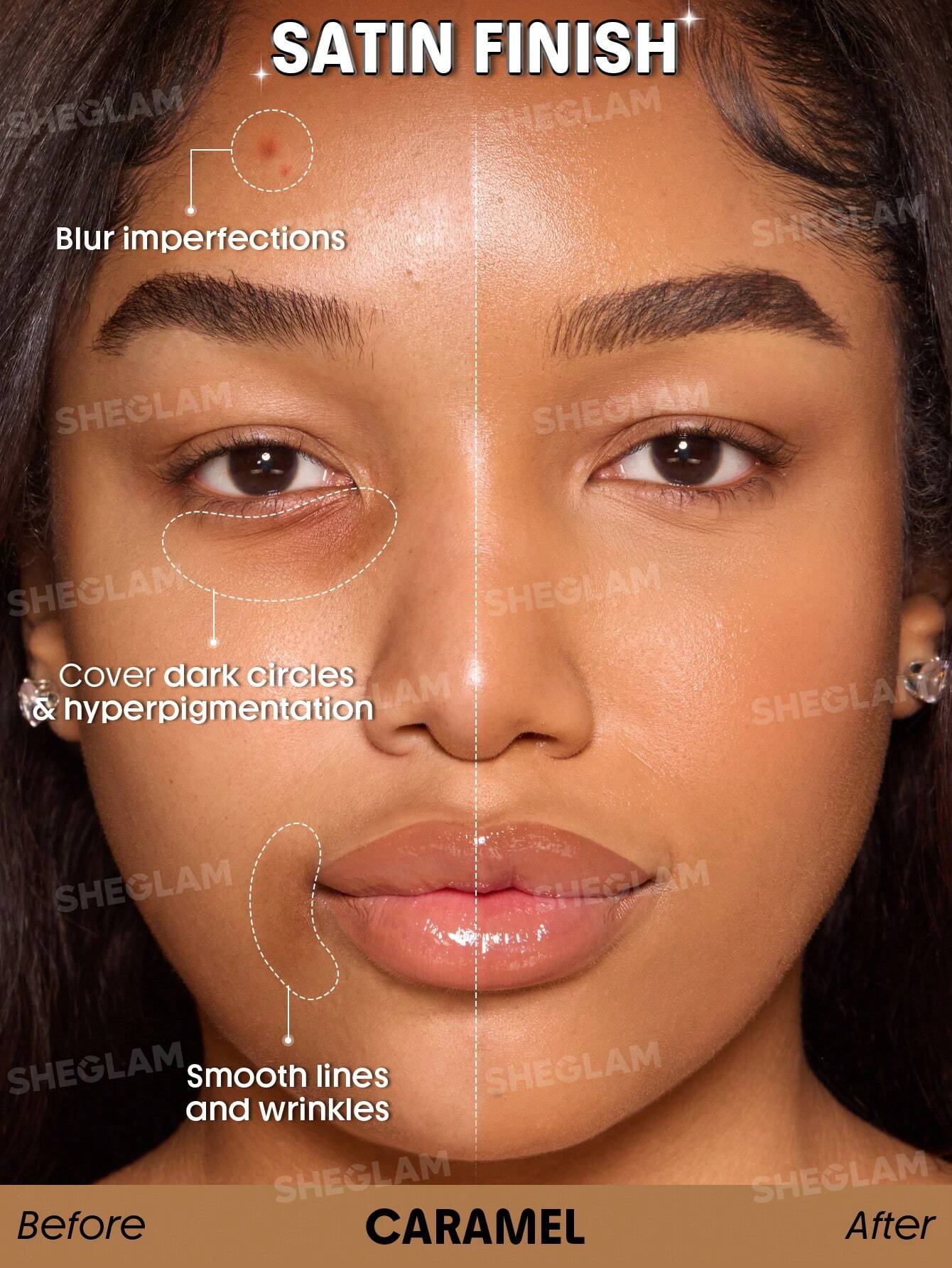 sheglam skin sync satin foundation 30g