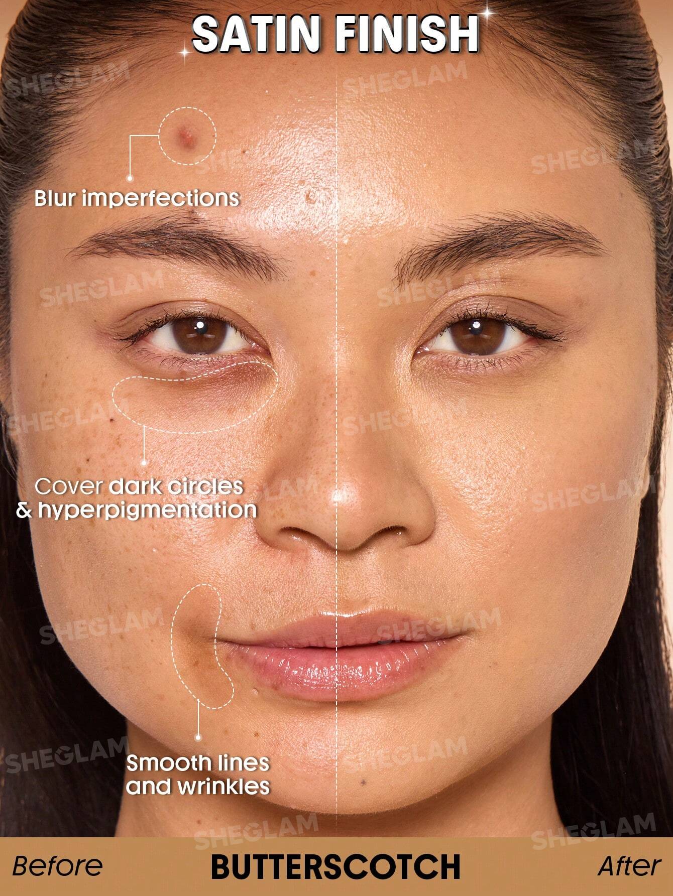 sheglam skin sync satin foundation 30g
