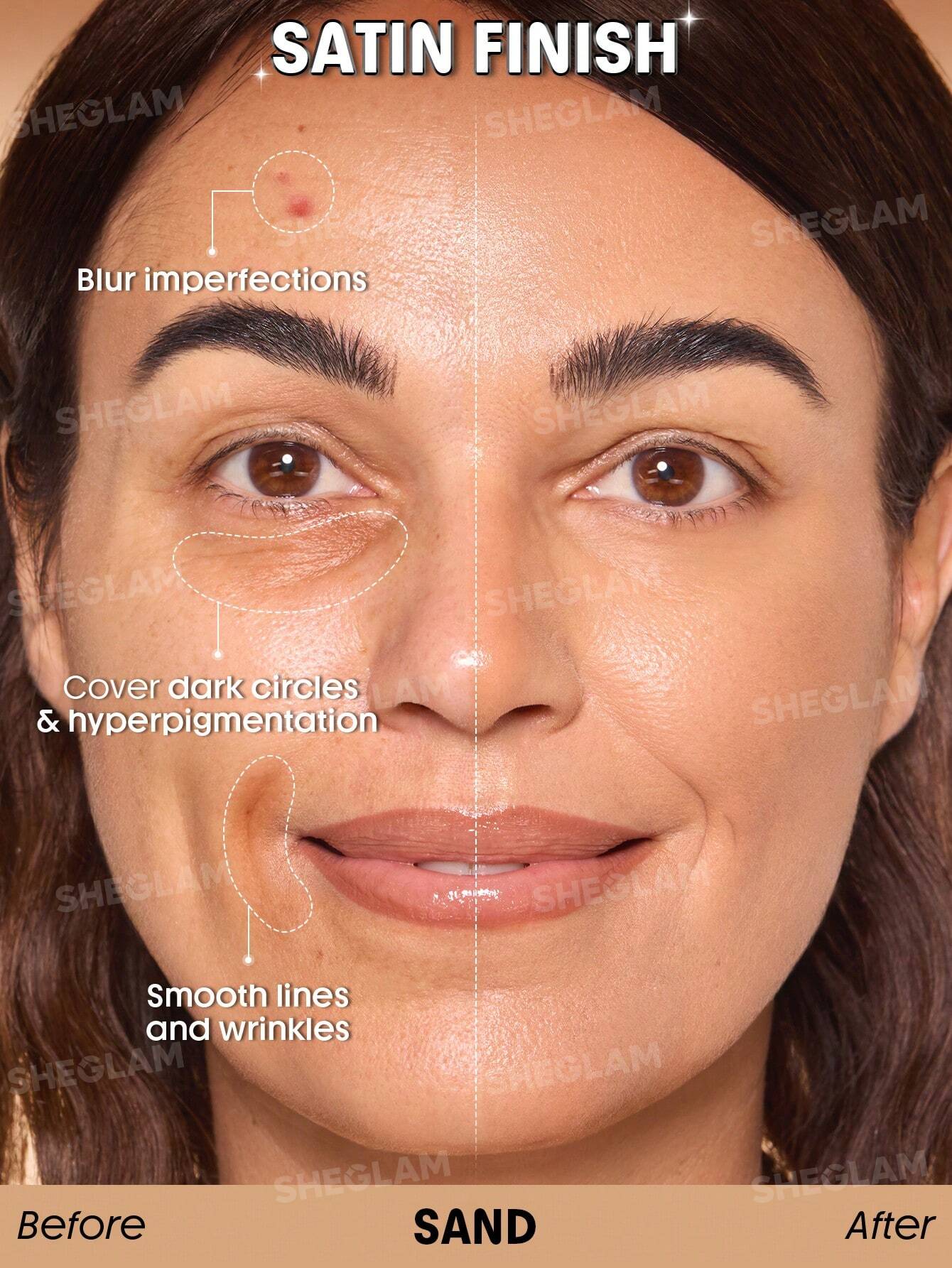 sheglam skin sync satin foundation 30g