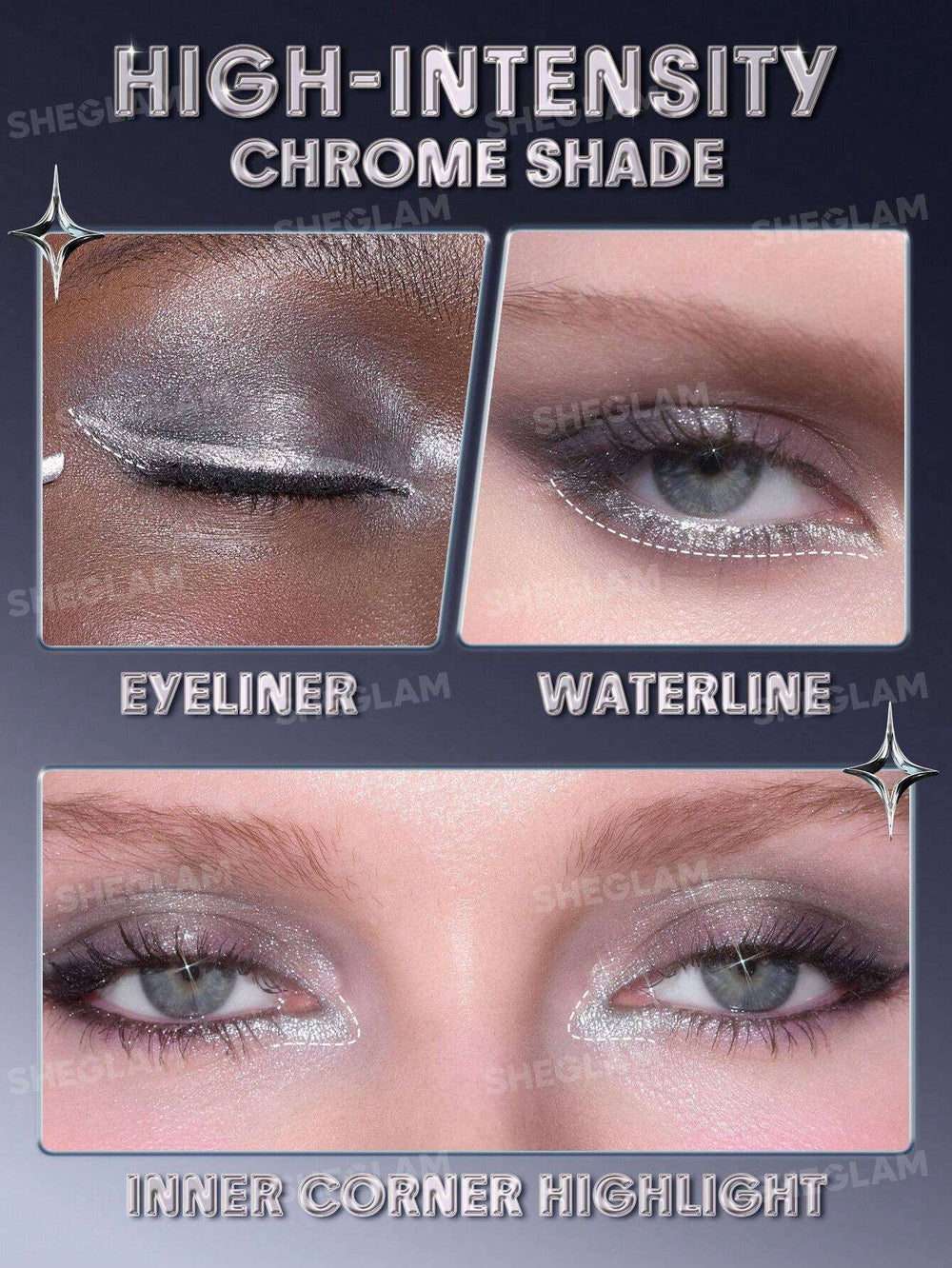 sheglam silver strobe metallic eyeliner