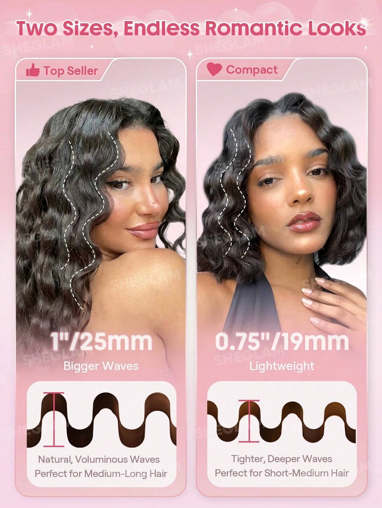Sheglam Hair Cupid s Charm Beach Babe Hair Waver 25mm