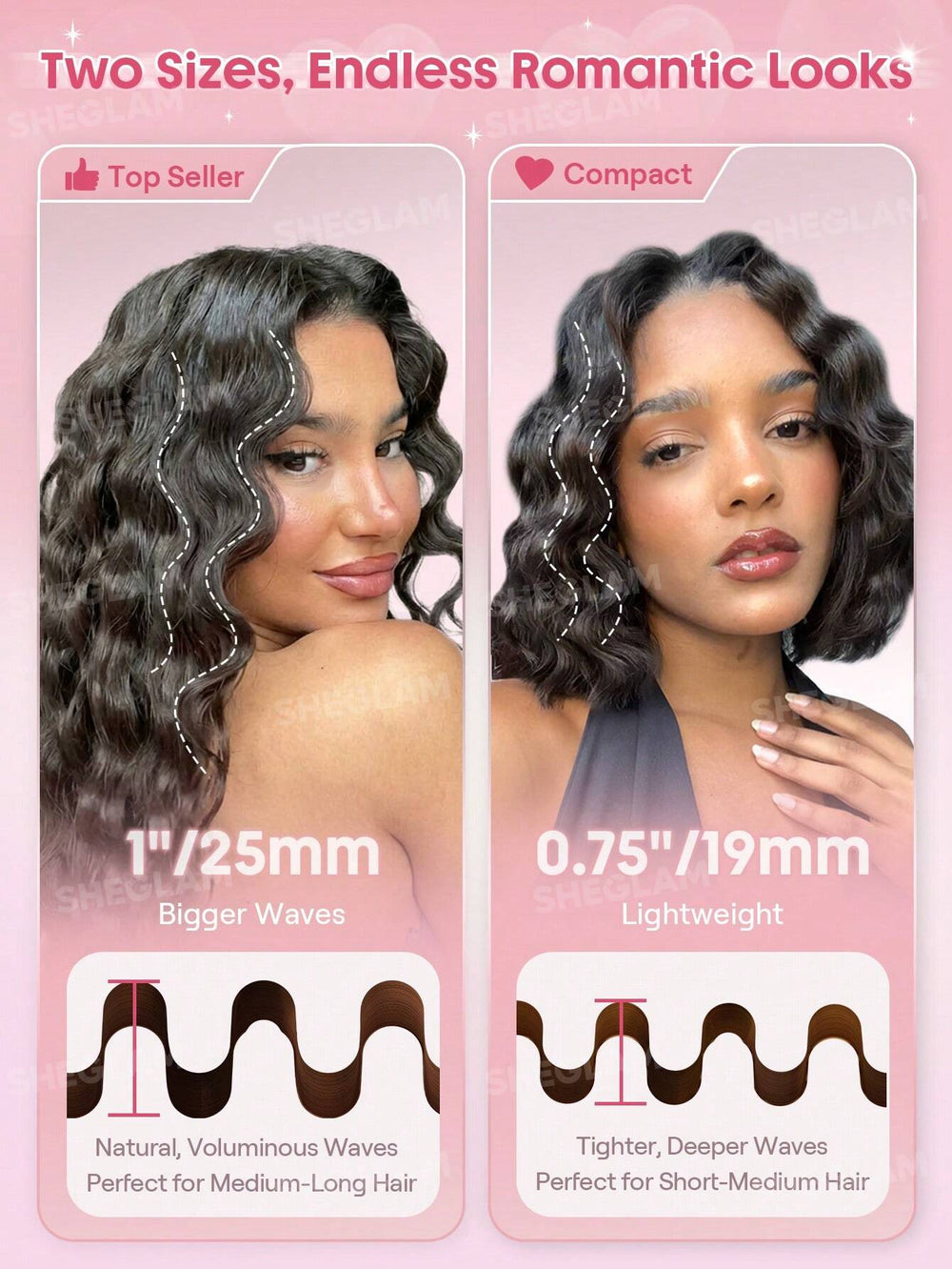 Sheglam Hair Cupid s Charm Beach Babe Hair Waver 25mm