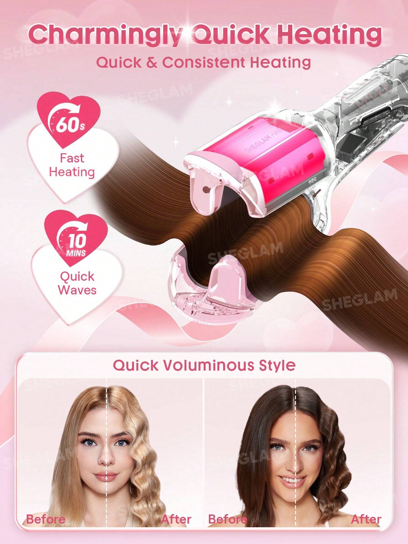 Sheglam Hair Cupid s Charm Beach Babe Hair Waver 25mm