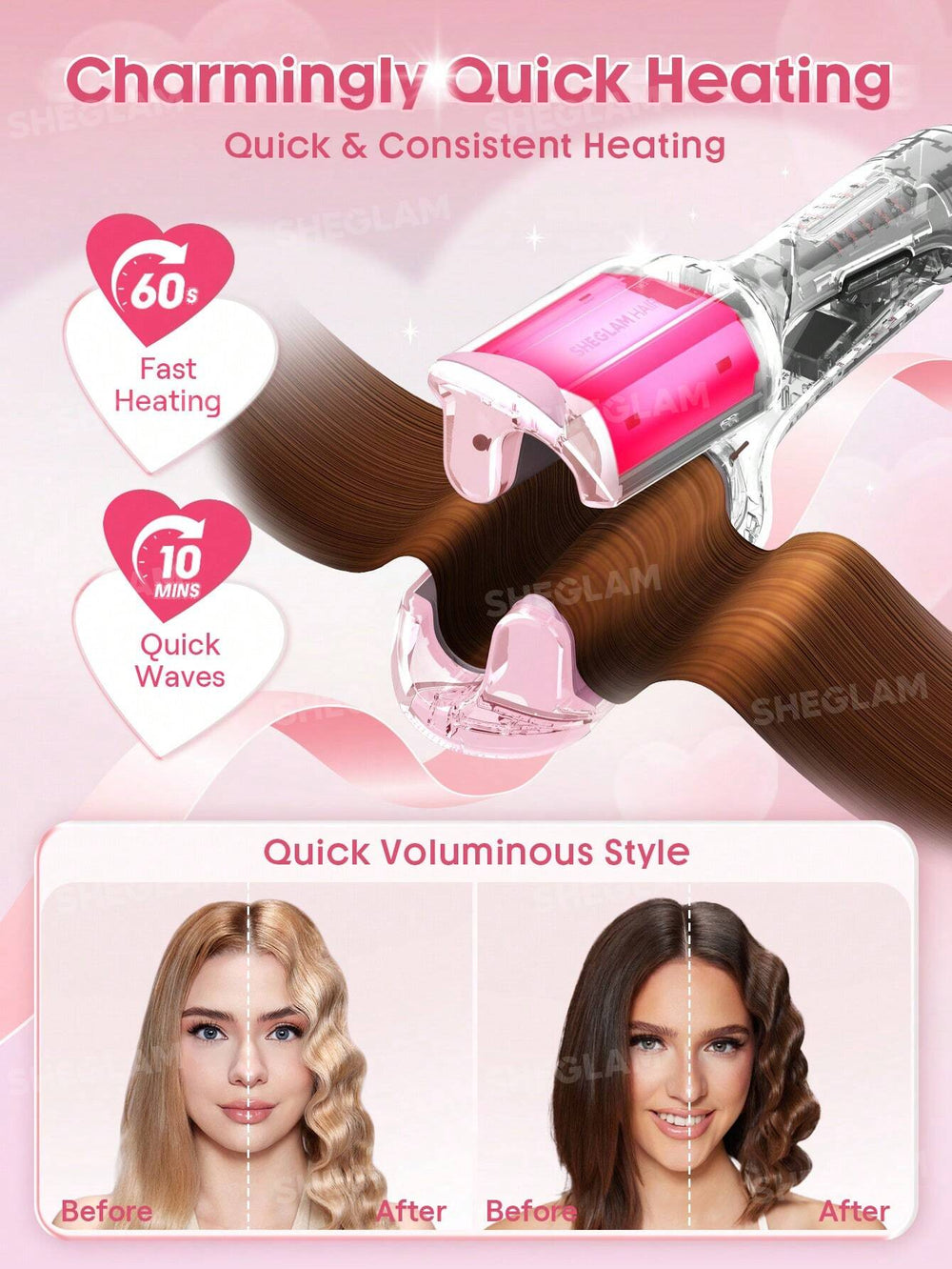 Sheglam Hair Cupid s Charm Beach Babe Hair Waver 25mm