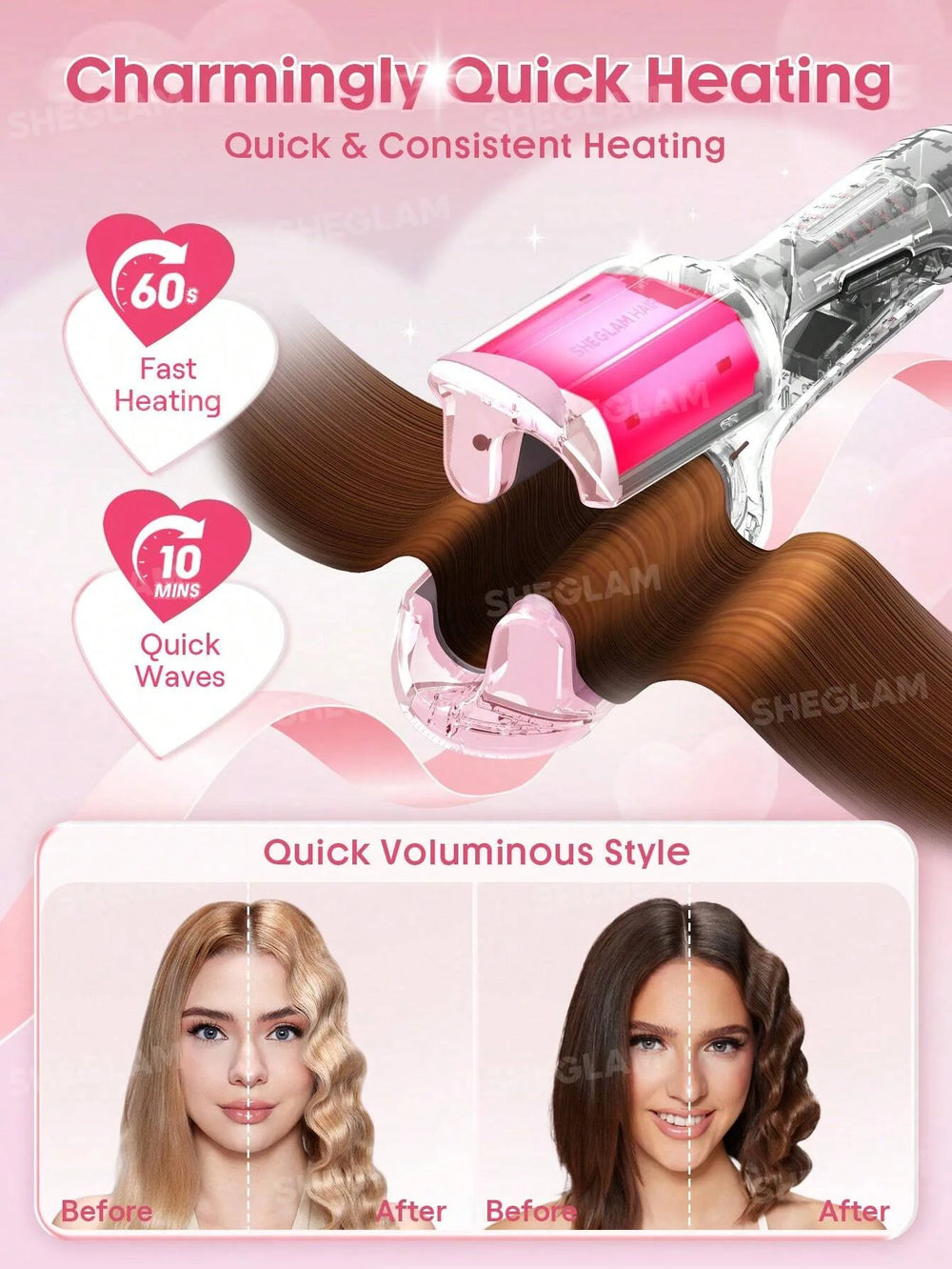 Sheglam Hair Cupid s Charm Beach Babe Hair Waver 25mm