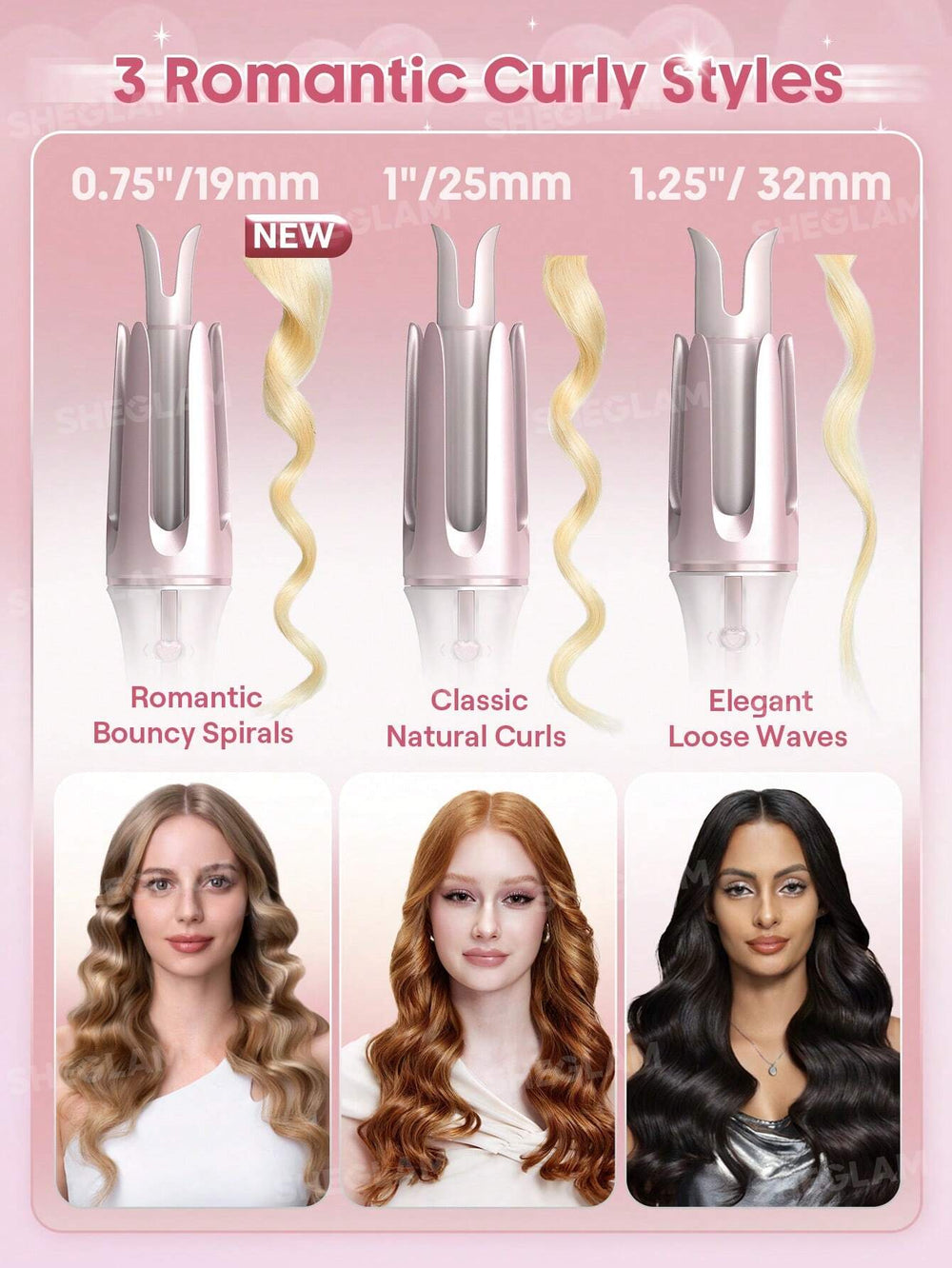Sheglam Cupid s Charm One Touch Instant Curler 1/25mm