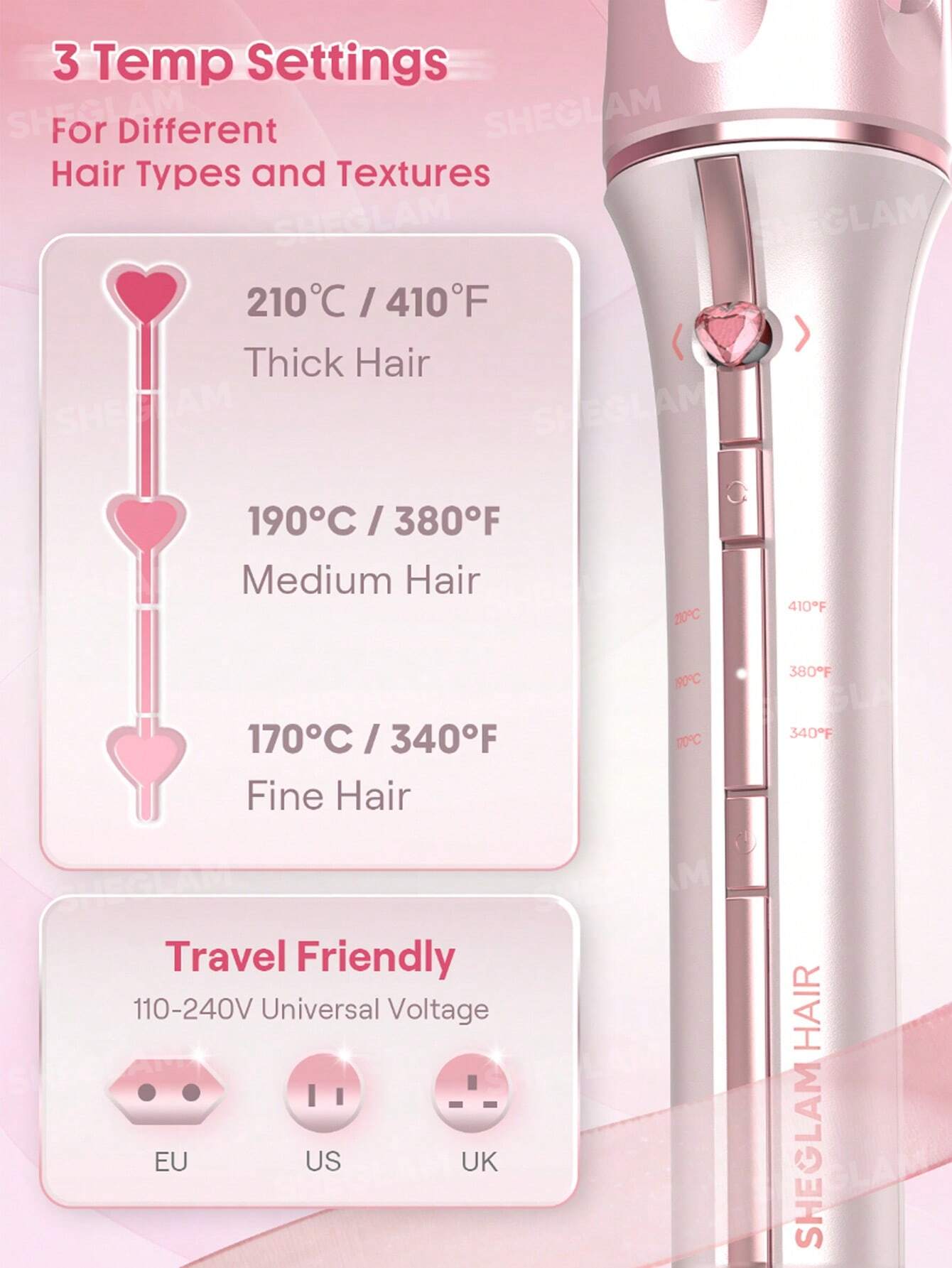 Sheglam Cupid s Charm One Touch Instant Curler 1/25mm