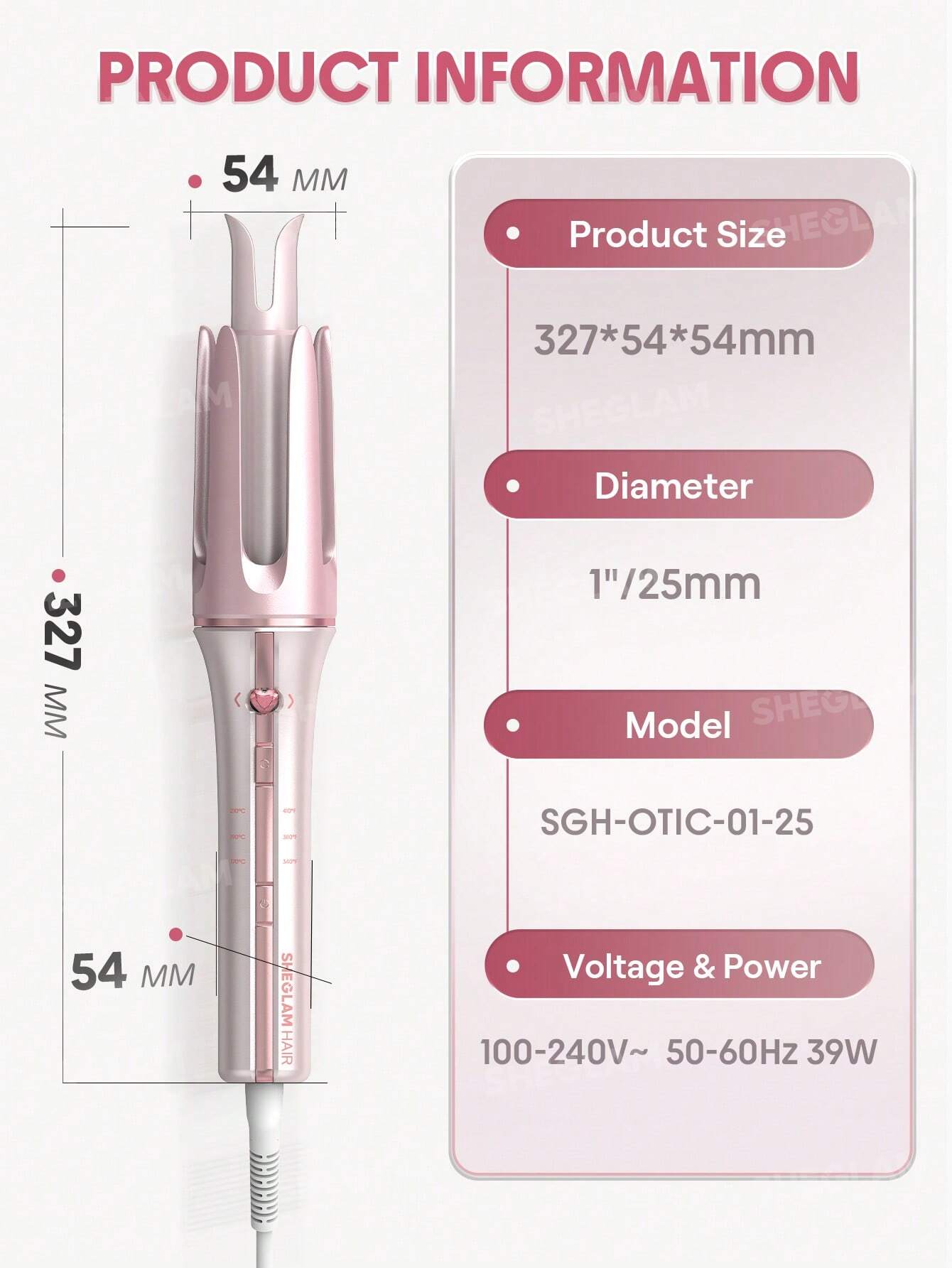 Sheglam Cupid s Charm One Touch Instant Curler 1/25mm