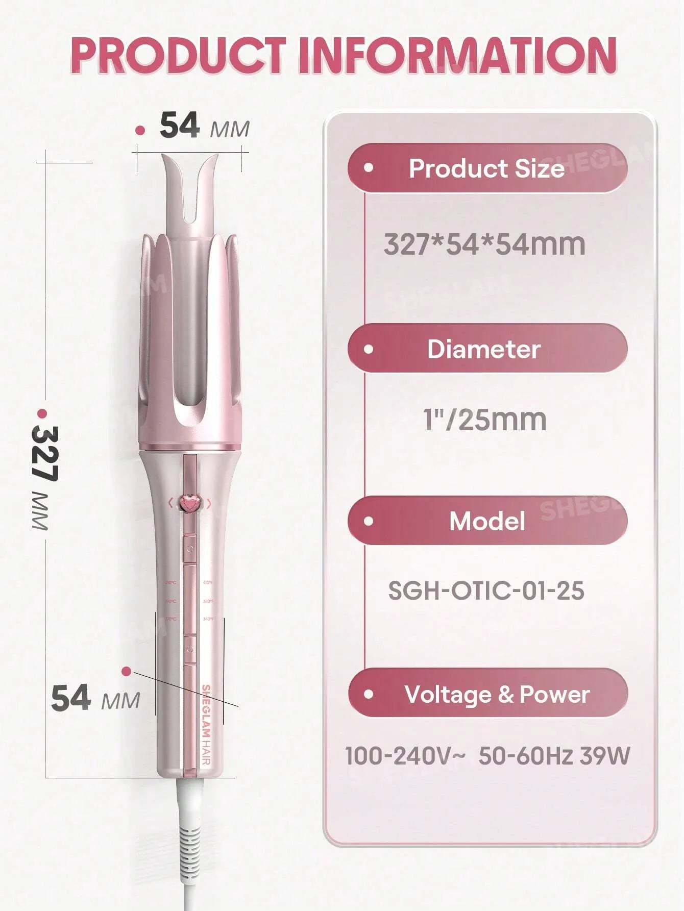 Sheglam Cupid s Charm One Touch Instant Curler 1/25mm