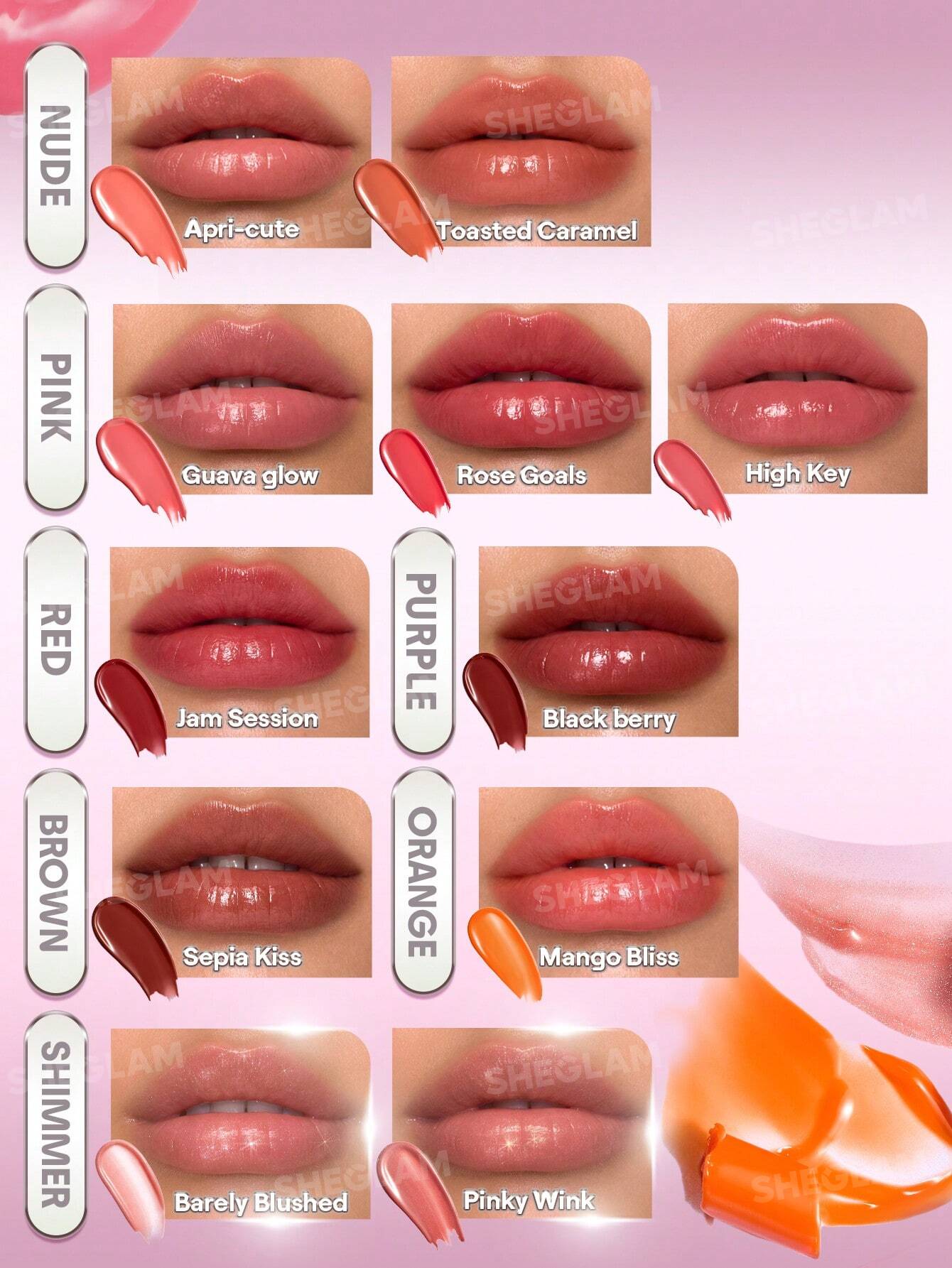 sheglam hydrating silk slip lip oil balm