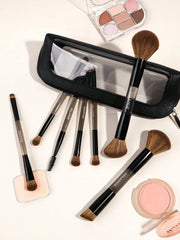 Maange 7Pcs Makeup Brush Black With Bag