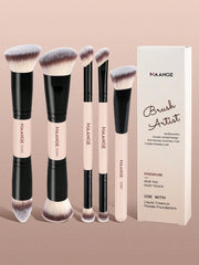 Maange Makeup Brush Artist Pink and Black 5Pcs