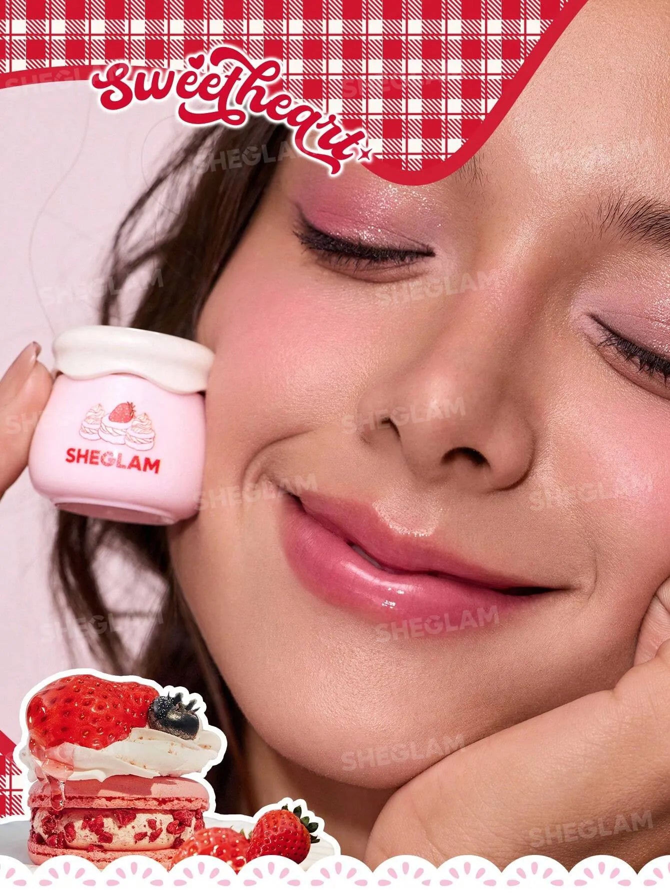 Sheglam berry jam lip mask pot