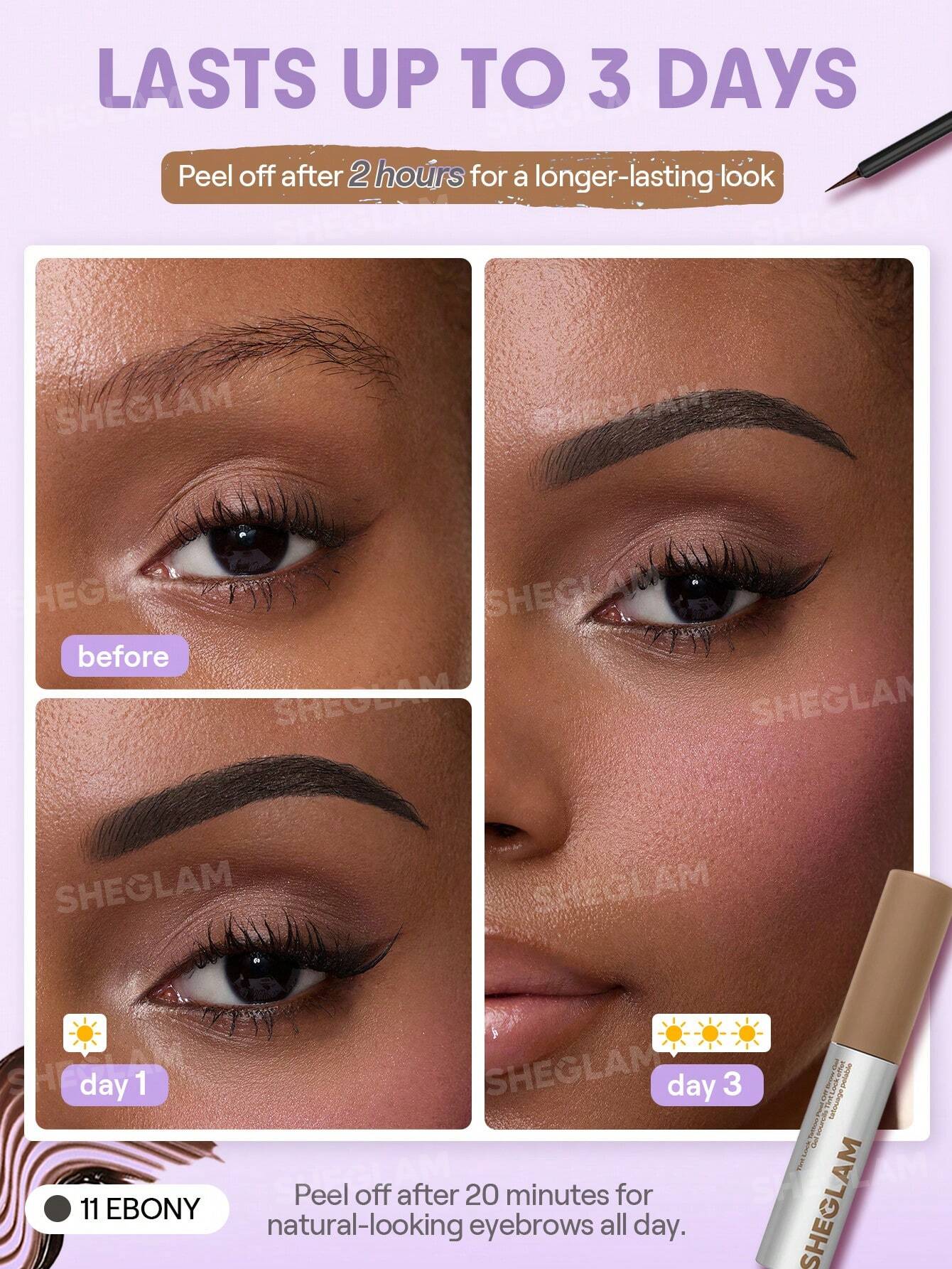 Sheglam Tint Lock Tattoo Peel Off Brow Gel