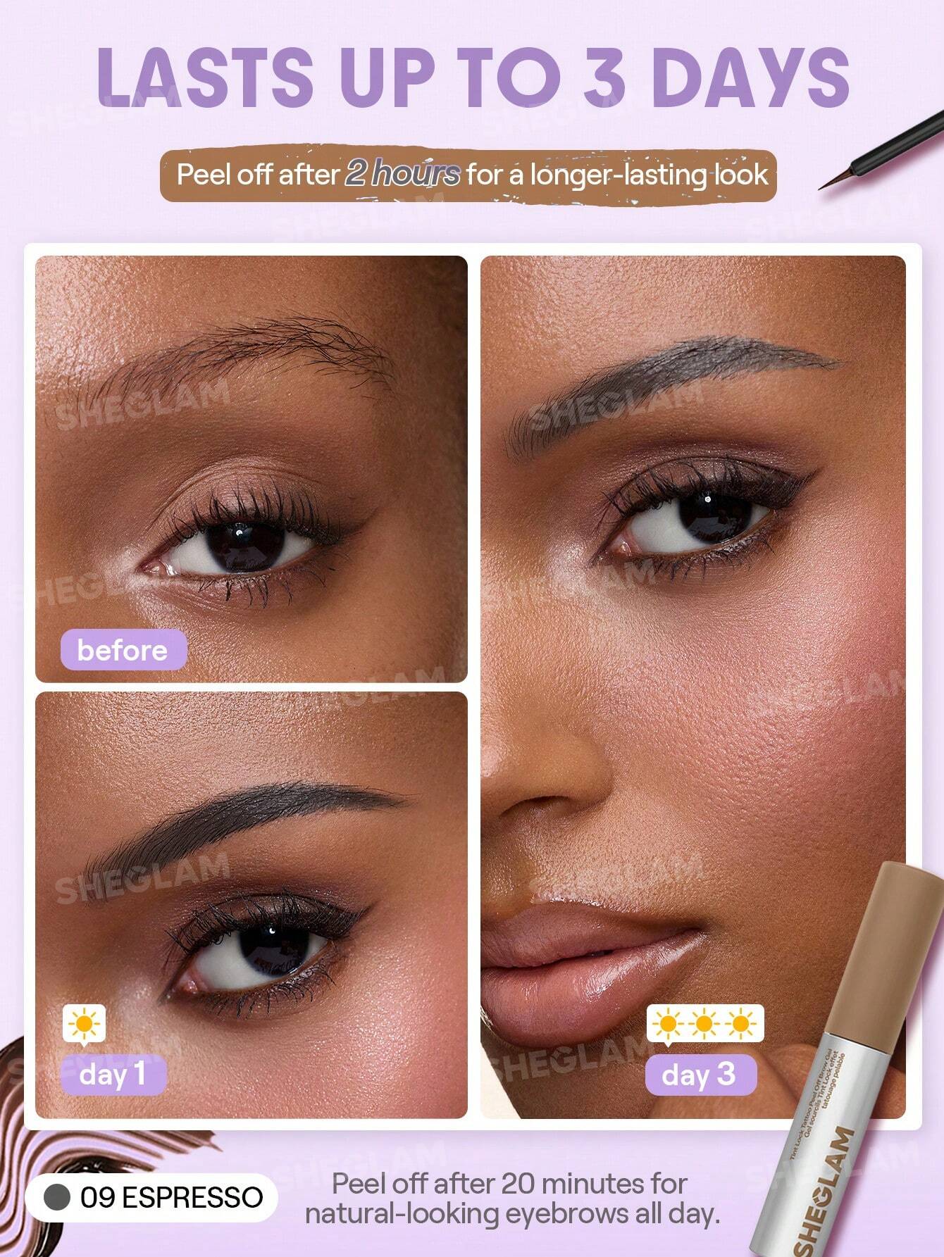 Sheglam Tint Lock Tattoo Peel Off Brow Gel
