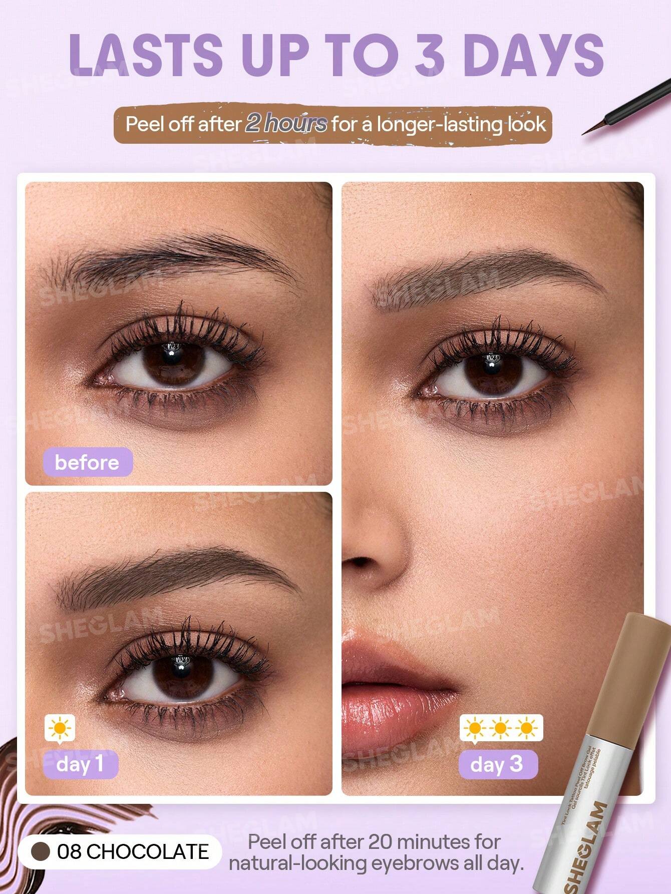Sheglam Tint Lock Tattoo Peel Off Brow Gel