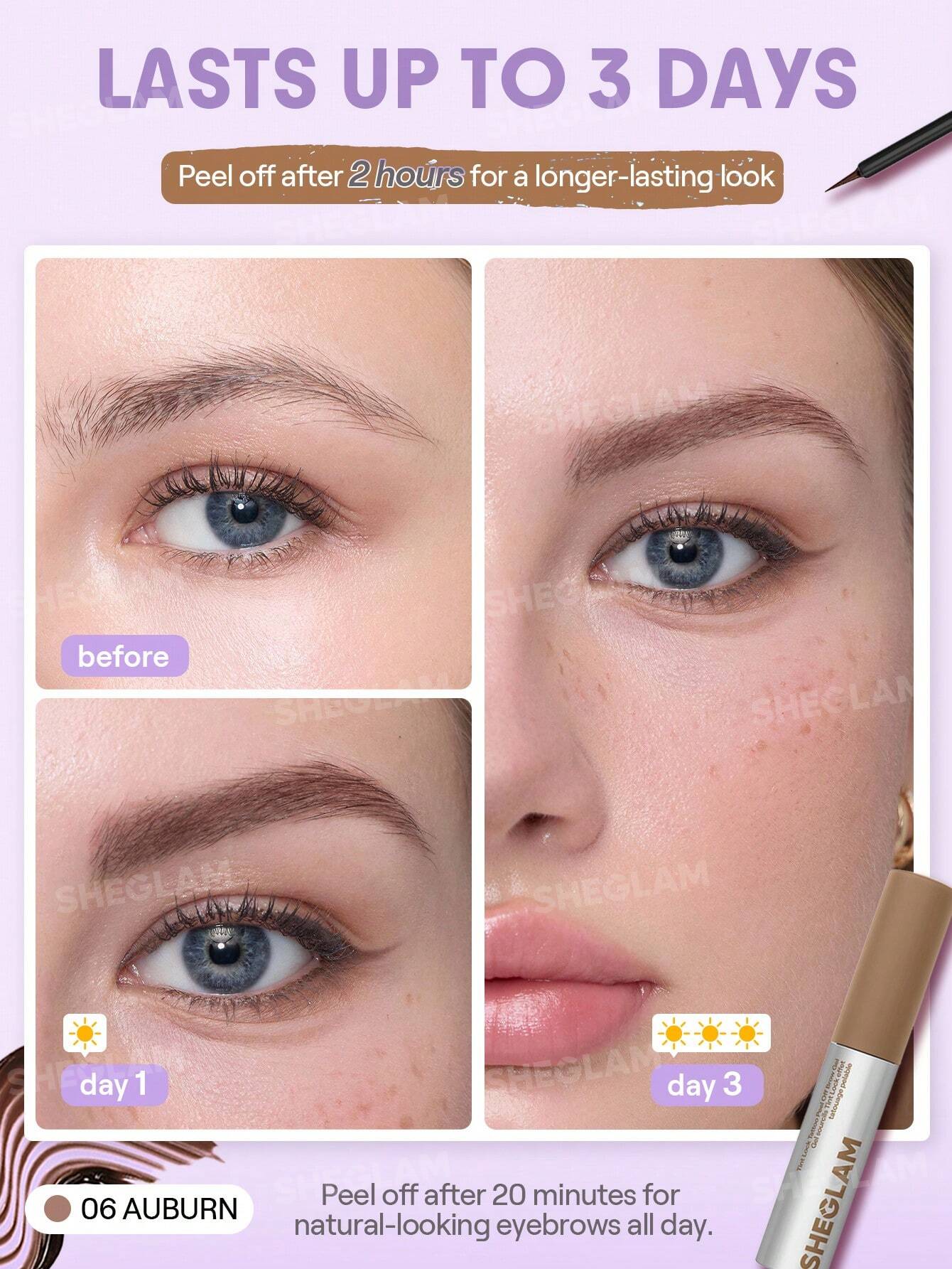 Sheglam Tint Lock Tattoo Peel Off Brow Gel
