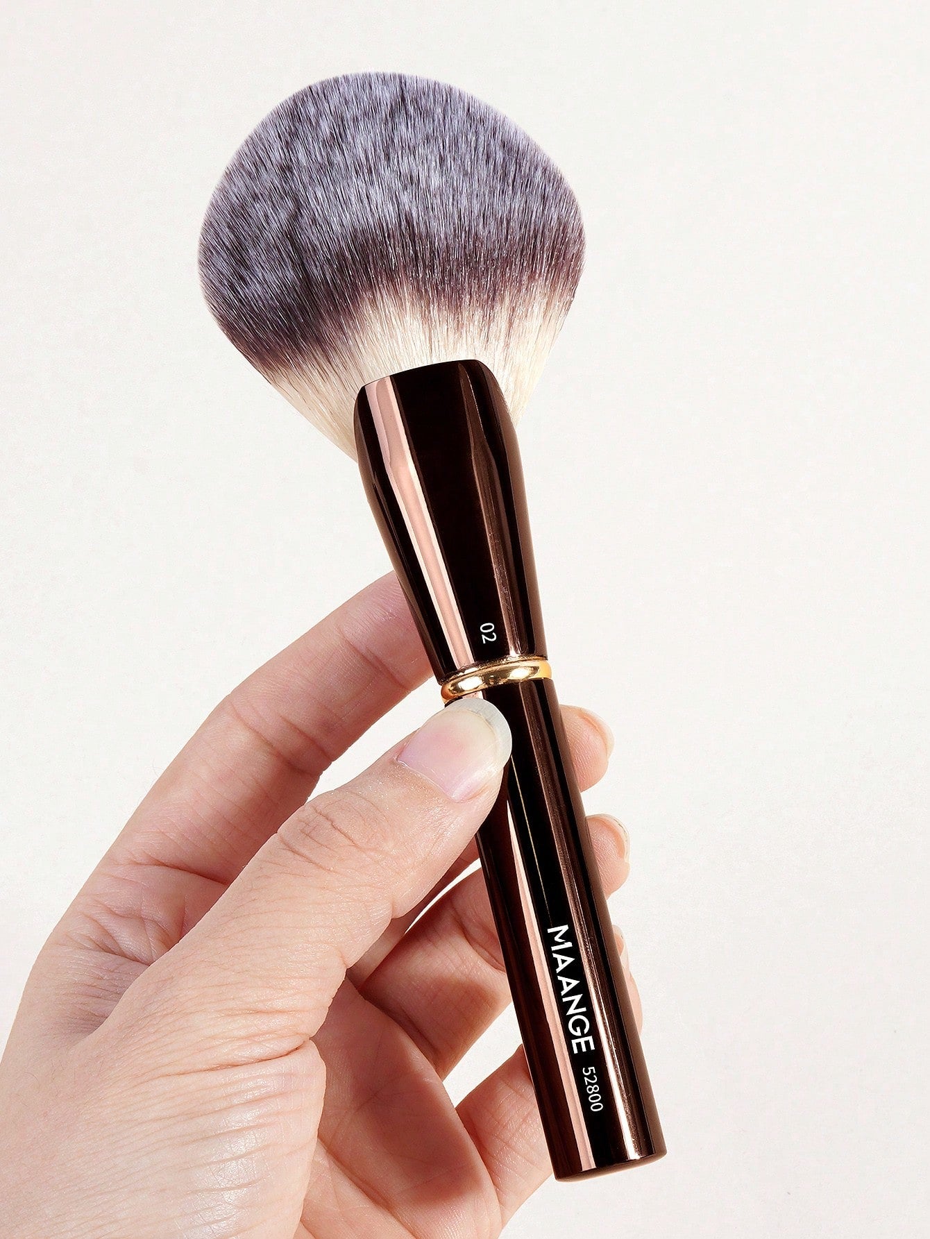 Maange 16Pcs Makeup Brush Dark Brown With Bag