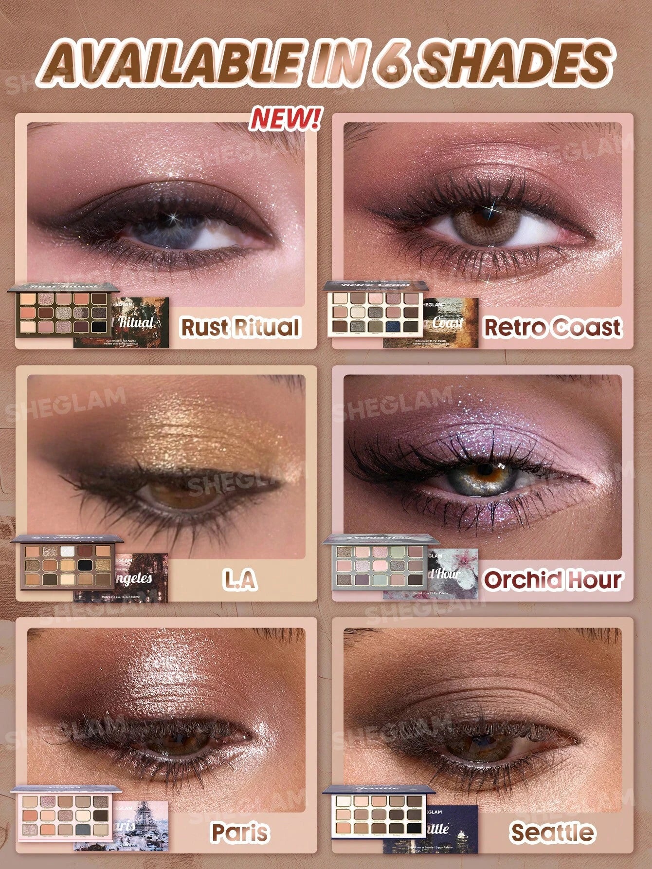 Sheglam Eyeshadow 15-pan palette