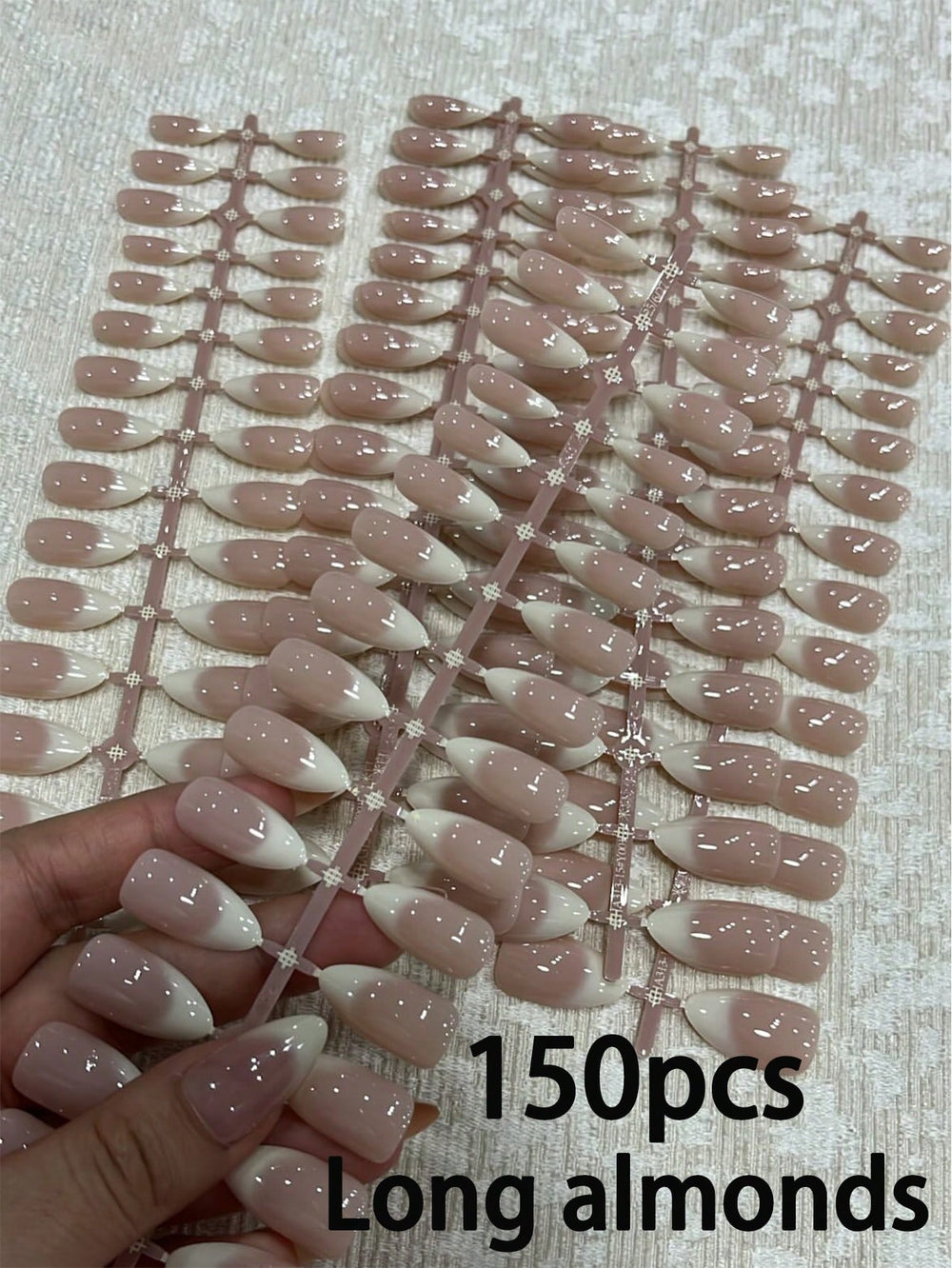 Shein 150pcs Long Almond-Shaped Fake Nail Set
