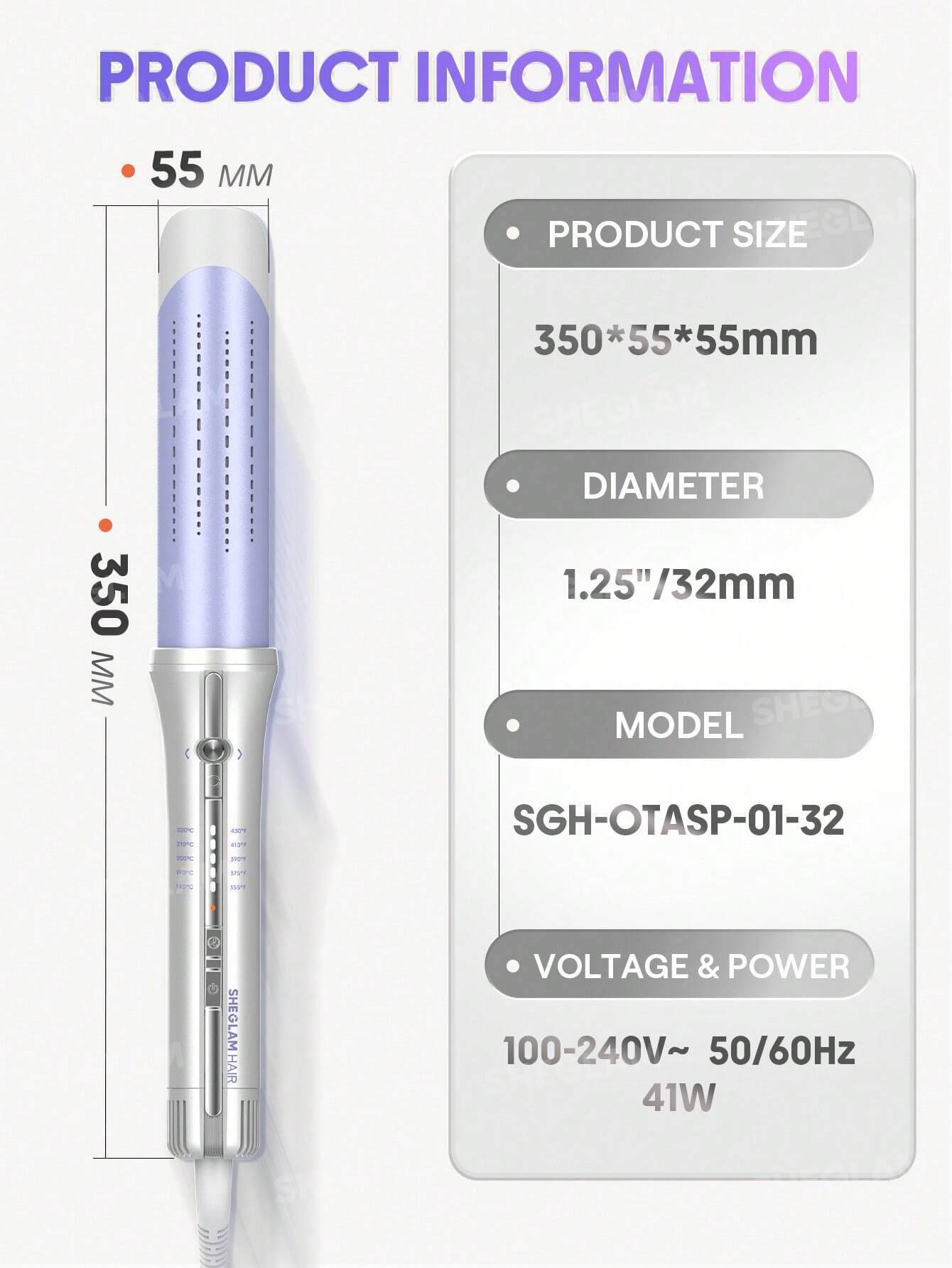 Sheglam Hair One Touch Airflow Styler Pro 32mm