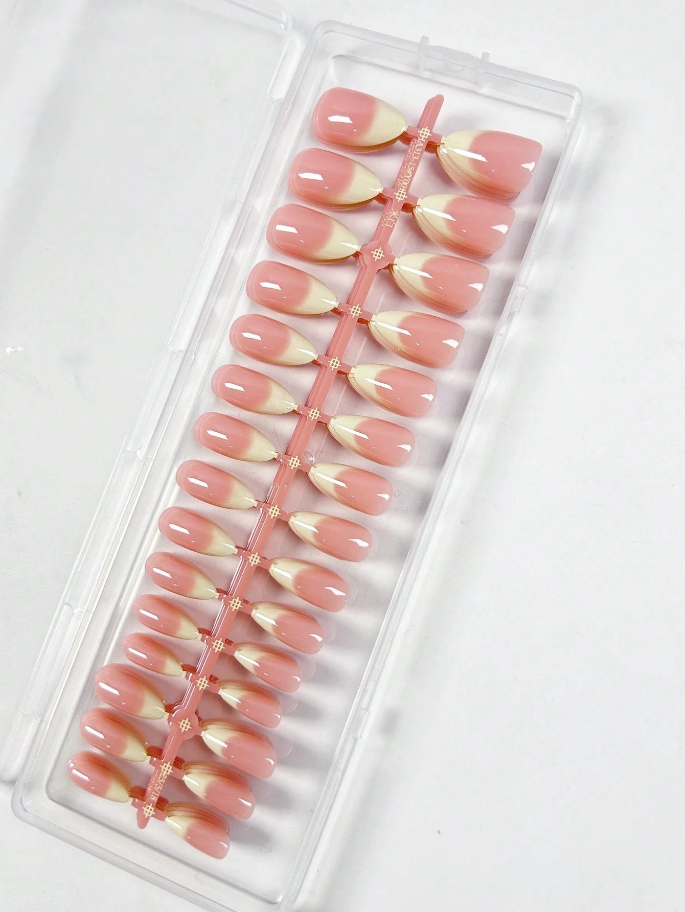 Shein 150pcs Medium Pink Ombre Minimalist Style Fake Nails