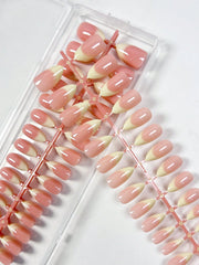 Shein 150pcs Medium Pink Ombre Minimalist Style Fake Nails