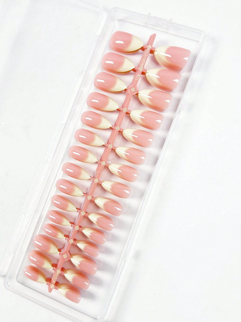 Shein 150pcs Medium Pink Ombre Minimalist Style Fake Nails