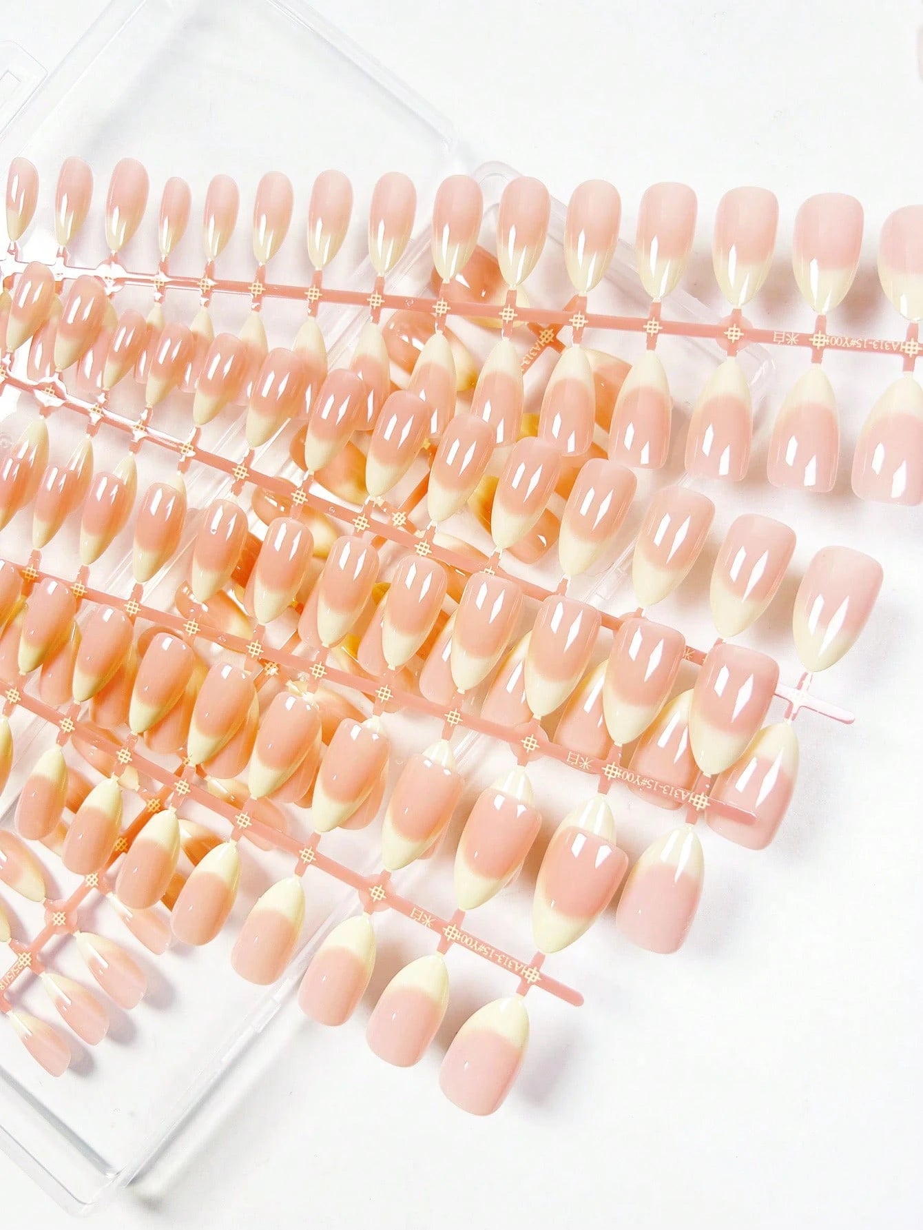 Shein 150pcs Medium Pink Ombre Minimalist Style Fake Nails