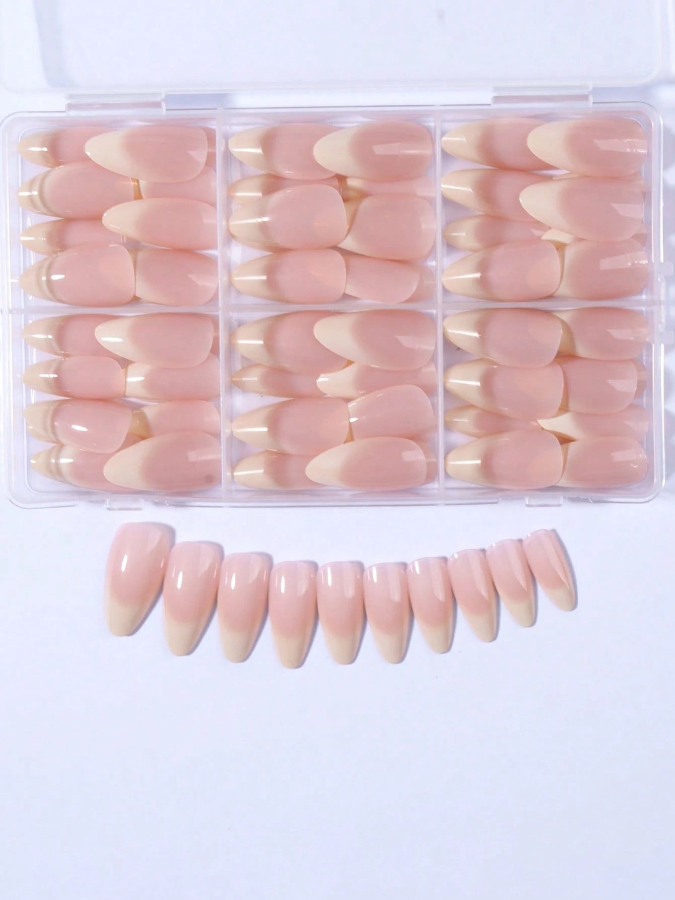 Shein 144pcs Press-On Full Cover Acrylic False Nails Set