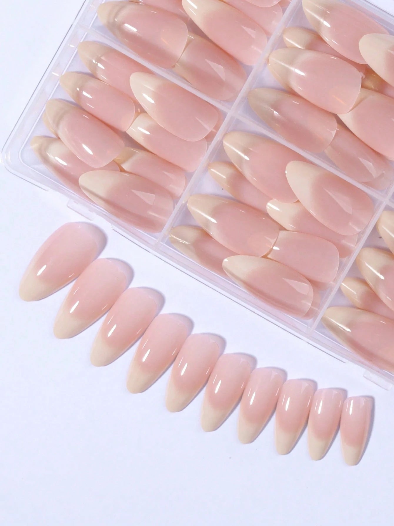 Shein 144pcs Press-On Full Cover Acrylic False Nails Set