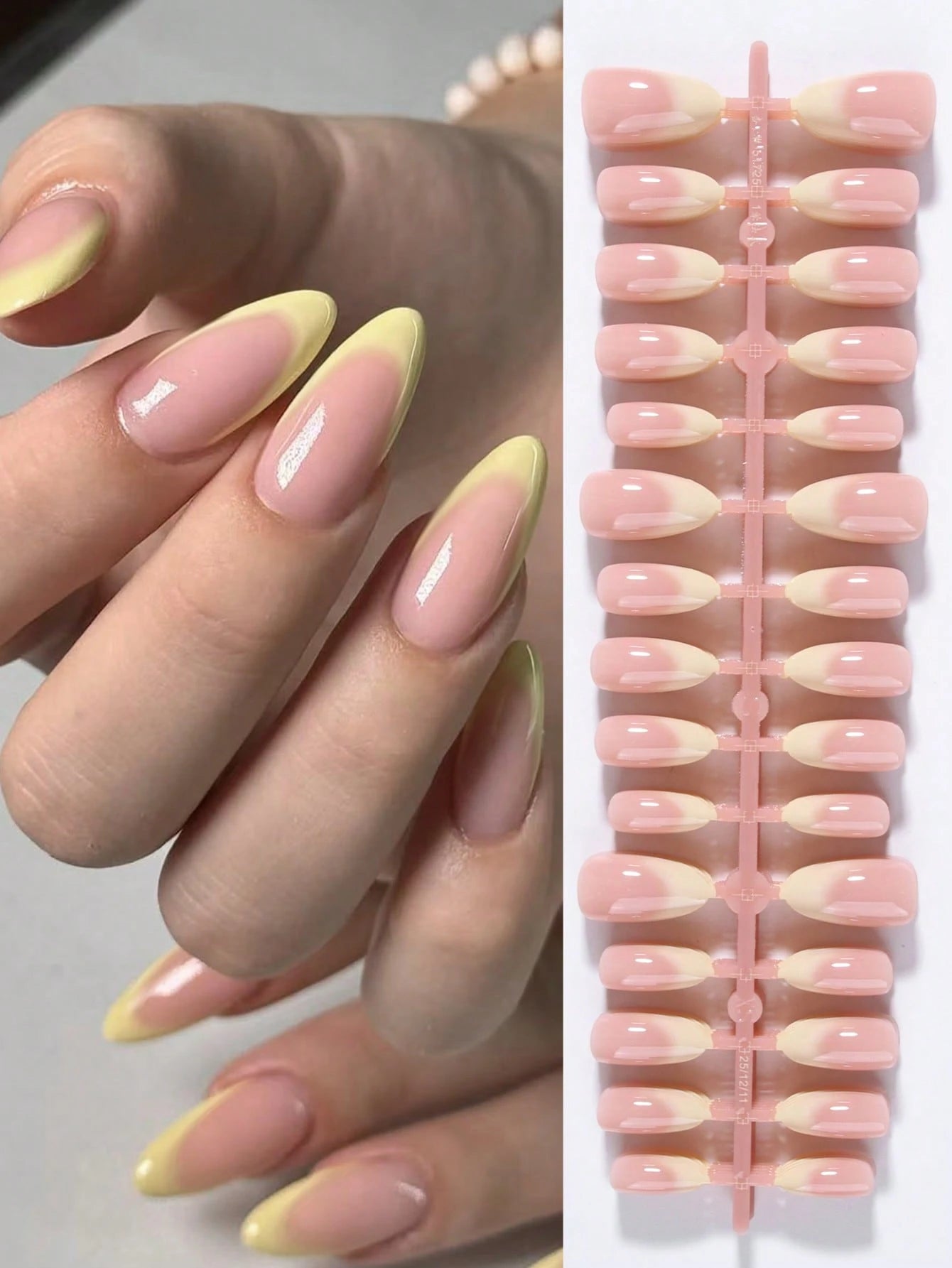 Shein 150pcs Long Almond-Shaped Fake Nail Set
