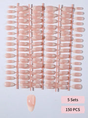 Shein 150pcs Long Almond-Shaped Fake Nail Set
