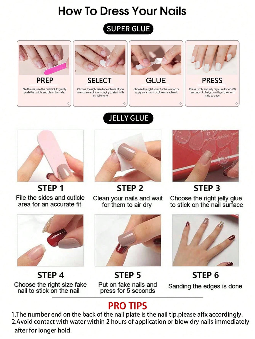 Shein 150pcs Long Almond-Shaped Fake Nail Set