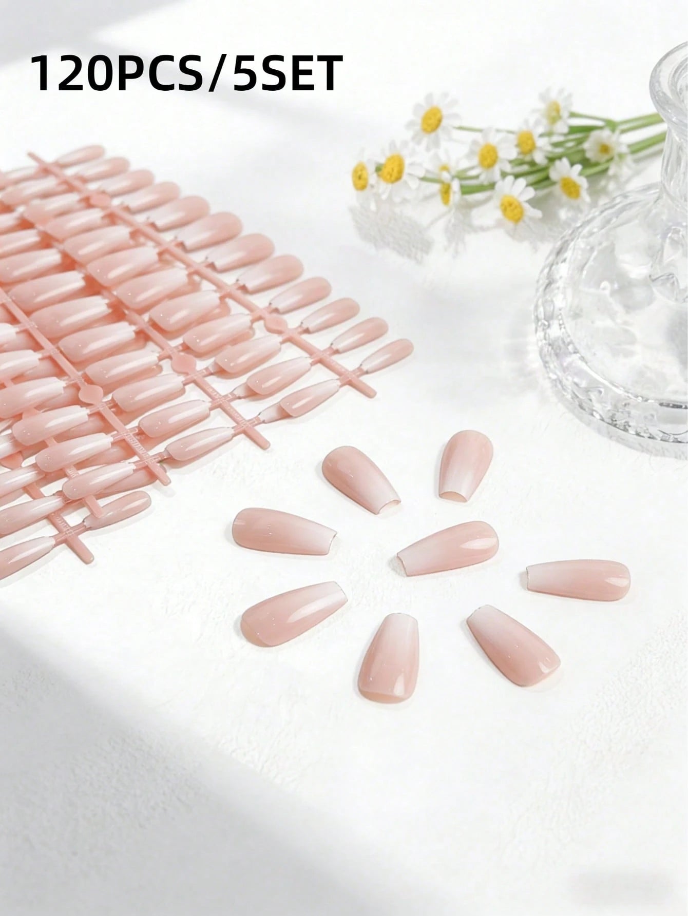 Shein 5pcs/Set Pre- Lasting Gel Tips