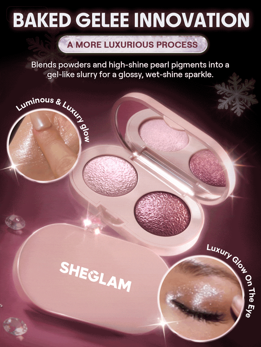 Sheglam Prismalight Baked Gelee Eyeshadow Duo