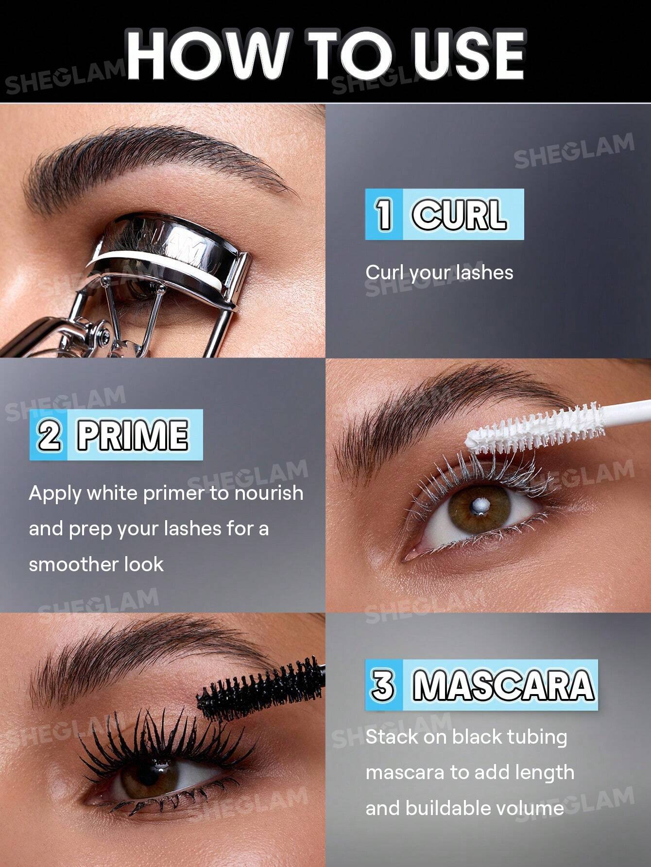 Sheglam  All-In-One Primer and Tubing Volume Mascara