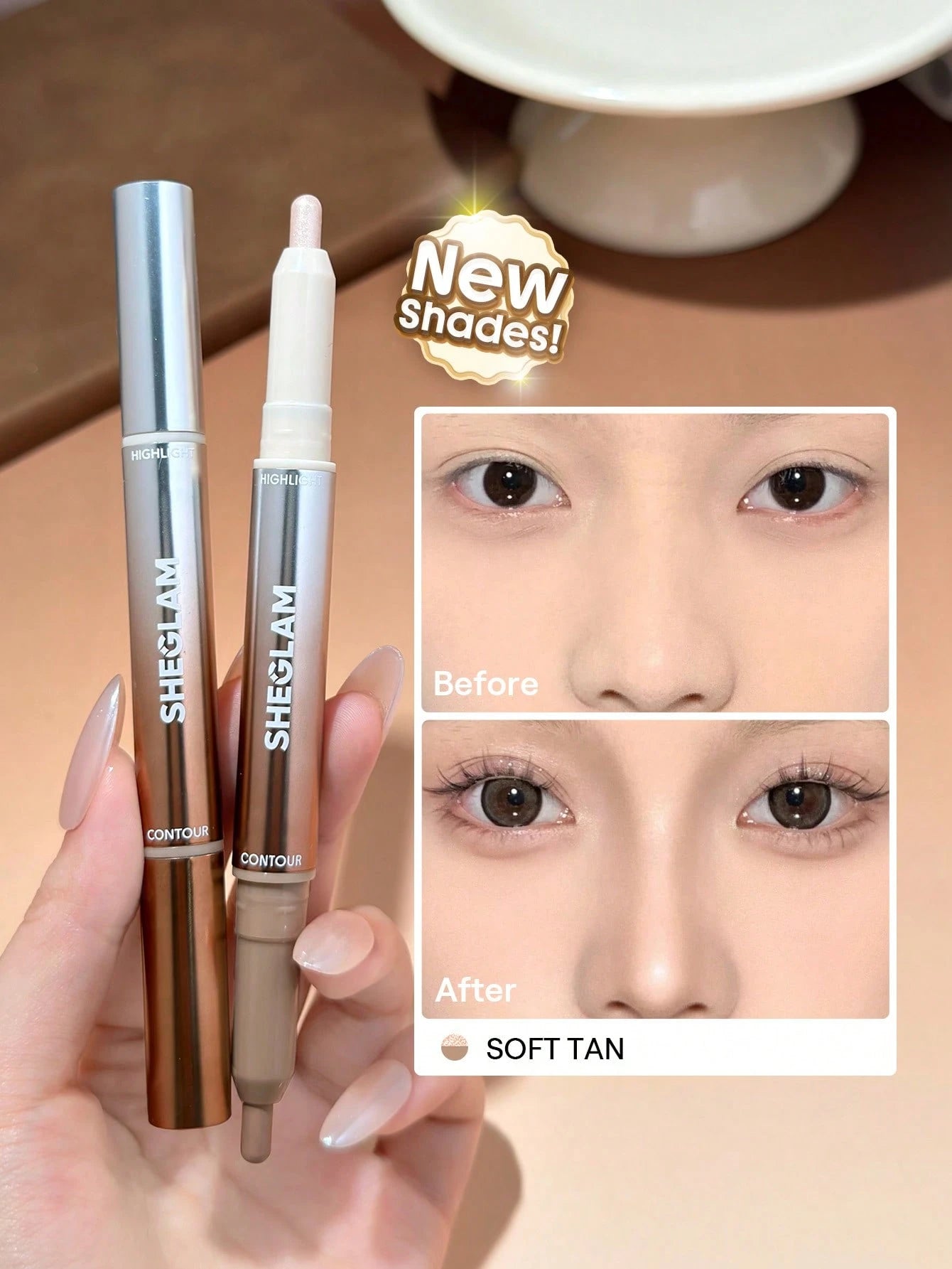 SHEGLAM Fine Line 2-In-1 Nose Contour and Highlight Pen
